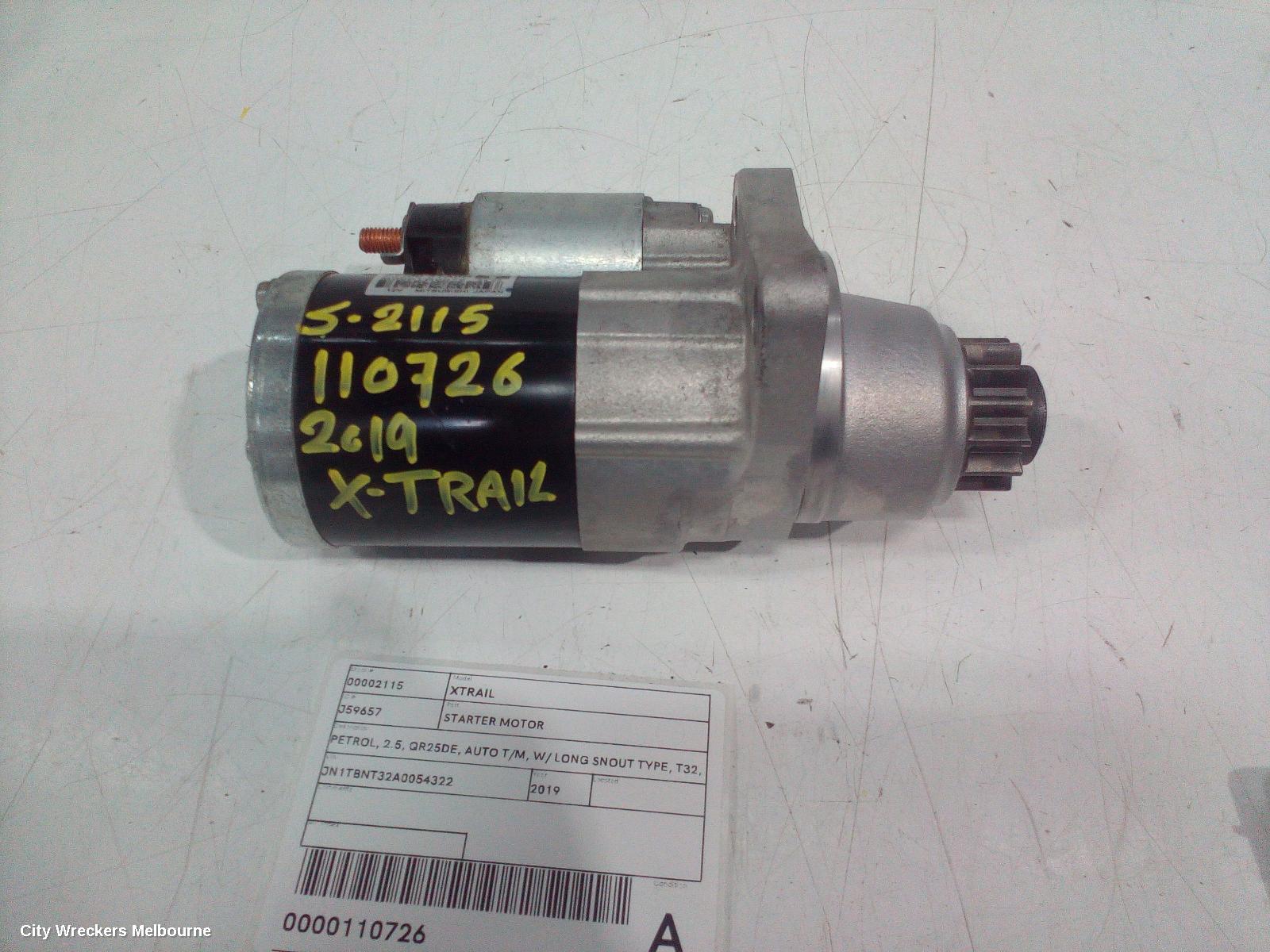 NISSAN XTRAIL STARTER, PETROL, 2.5, QR25DE, AUTO T/M, W/ LONG SNOUT TYPE, T32, 02/2014 - 07/2022 - Image 1