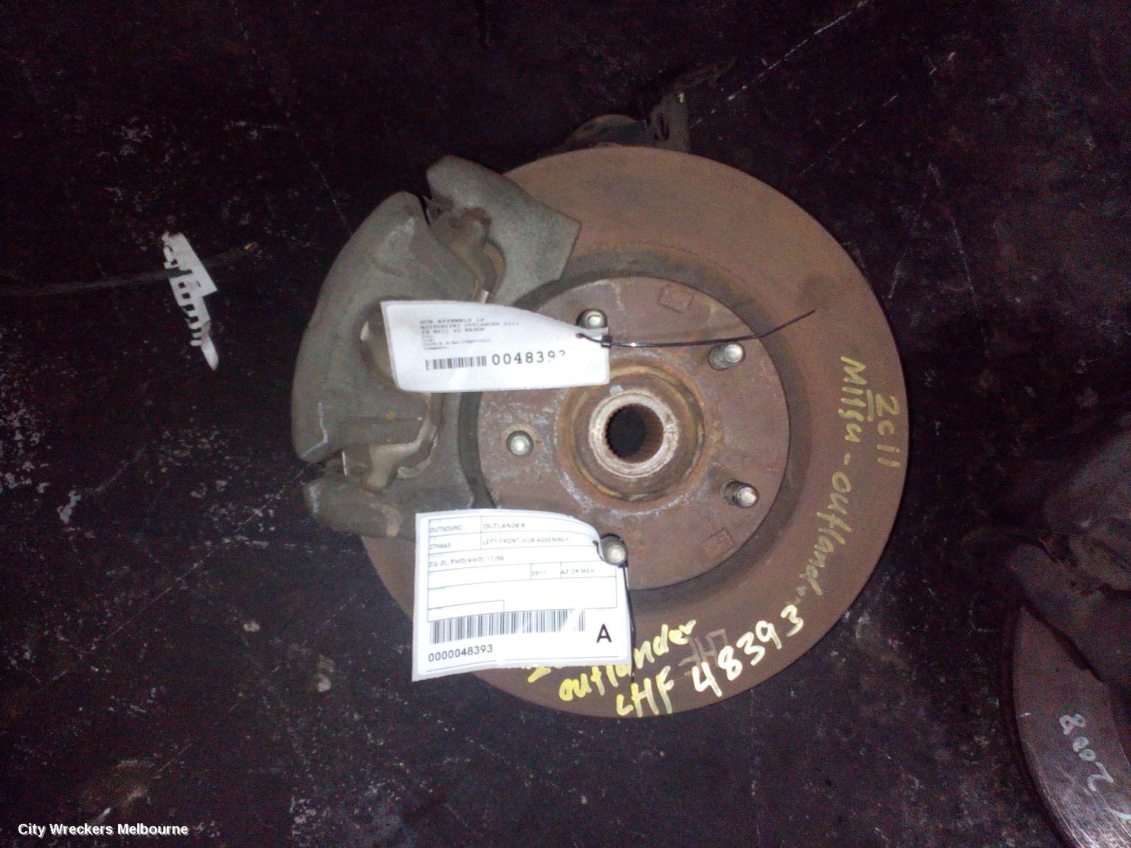 MITSUBISHI OUTLANDER LEFT FRONT HUB ASSEMBLY, ZG-ZL, FWD/AWD, 11/2006 ONWARDS - Image 1