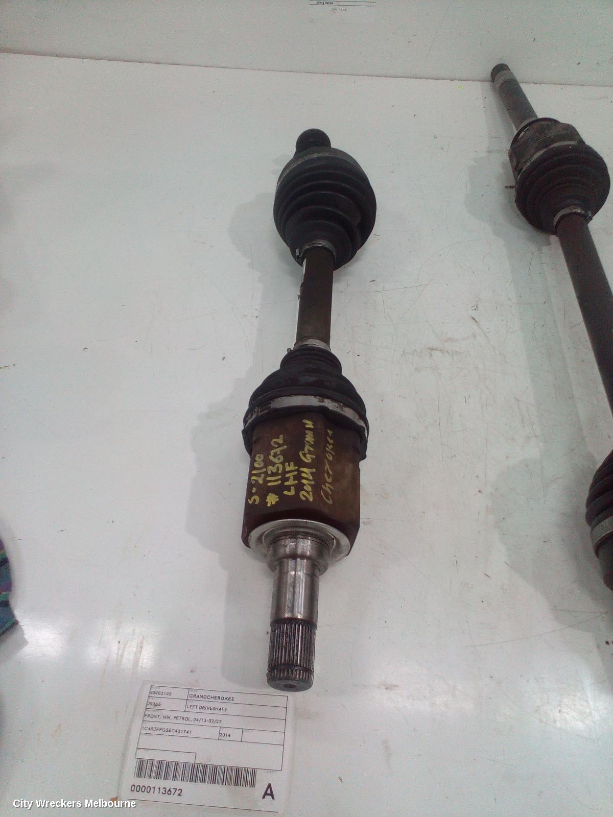 JEEP GRANDCHEROKEE LEFT DRIVESHAFT, FRONT, WK, PETROL, 04/2013 - 02/2022 - Image 1