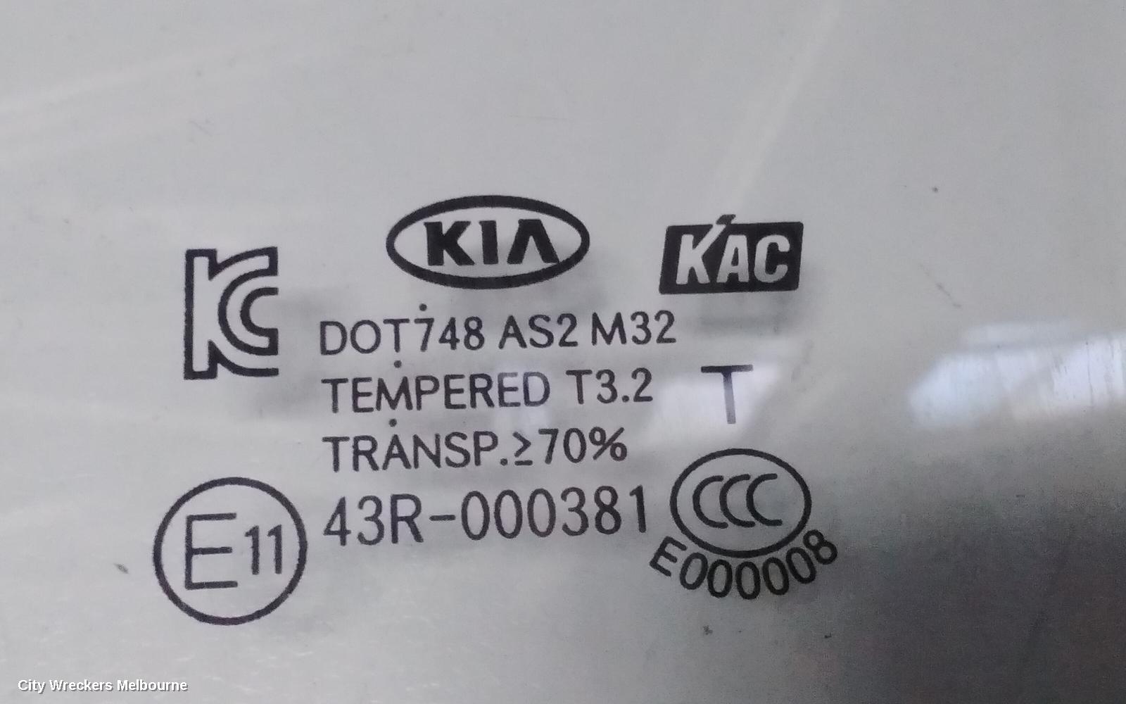 KIA RIO LEFT REAR DOOR WINDOW, UB, HATCH, 08/2011 - 11/2016 - Image 2