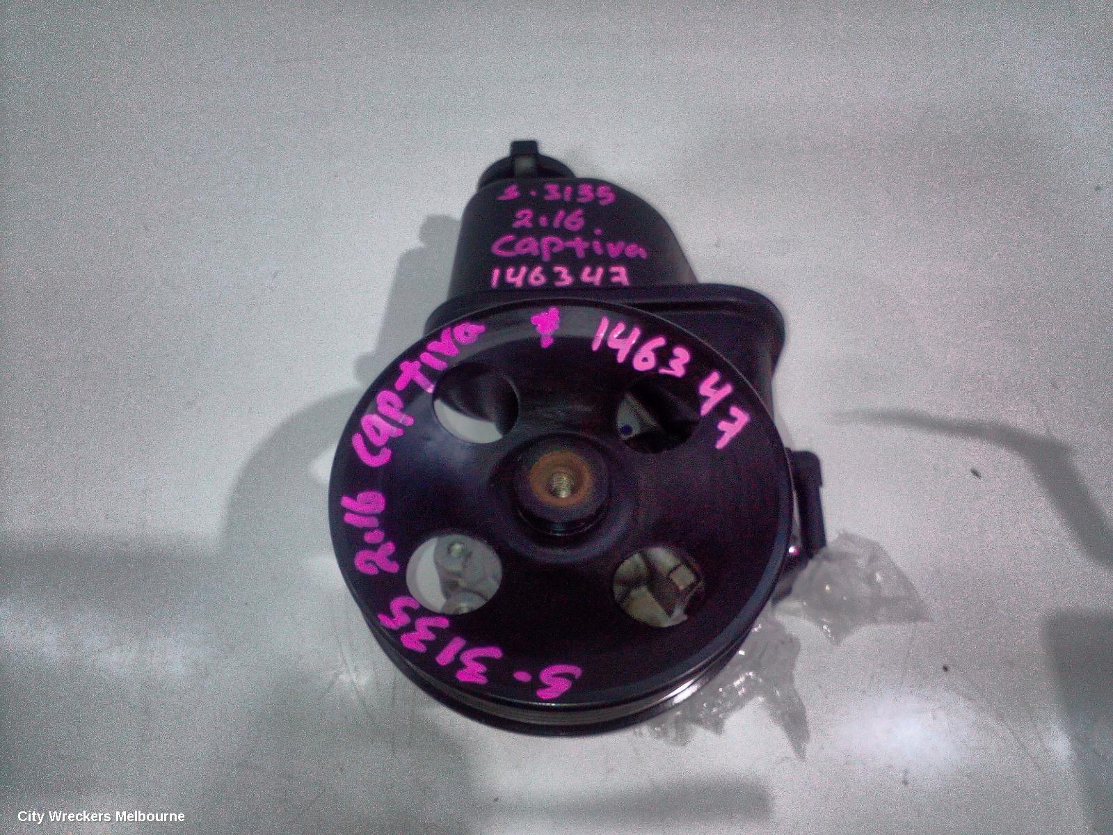 HOLDEN CAPTIVA STEERING PUMP, PETROL, 2.4, LE5/LE9, CG, 01/2011 - 06/2018 - Image 1