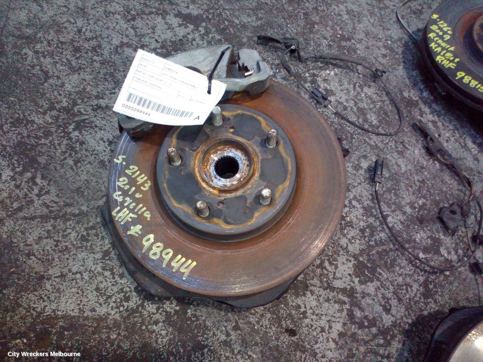TOYOTA COROLLA LEFT FRONT HUB ASSEMBLY, ZRE152/20153R, 03/2007 - 12/2013 - Image 3