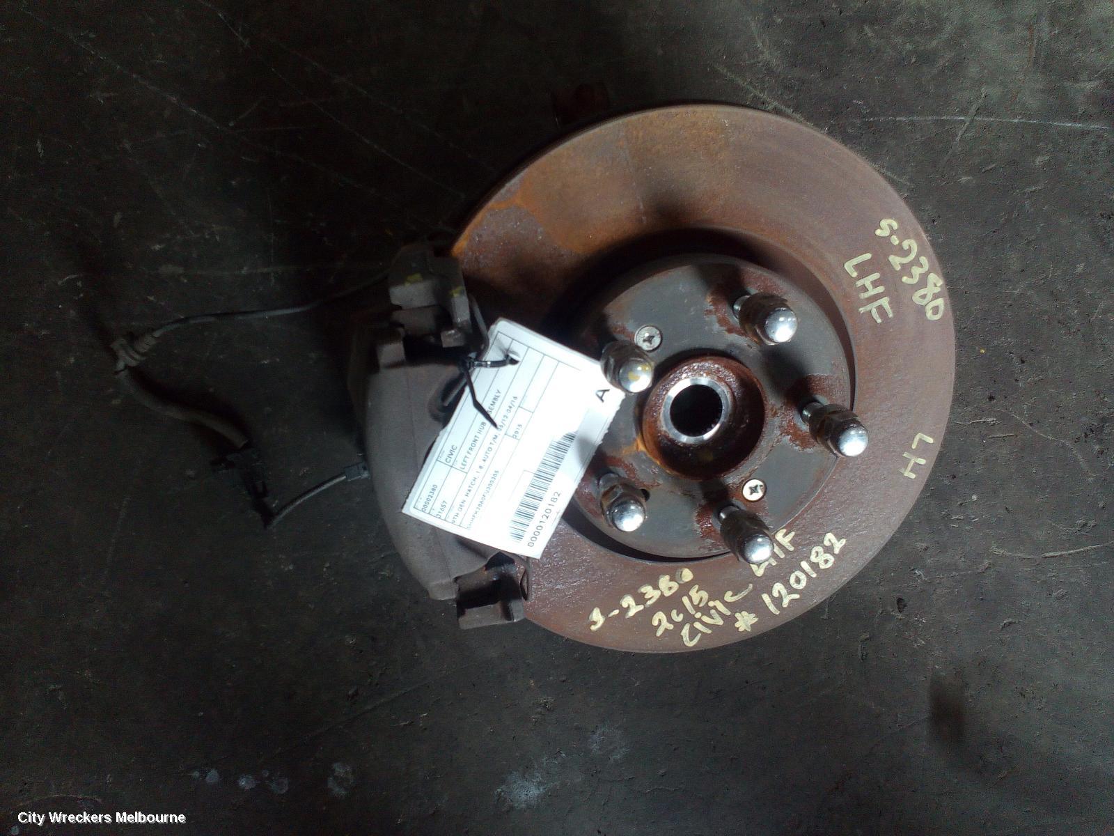 HONDA CIVIC LEFT FRONT HUB ASSEMBLY, 9TH GEN, HATCH, 1.8, AUTO T/M, 06/2012 - 04/2016 - Image 2