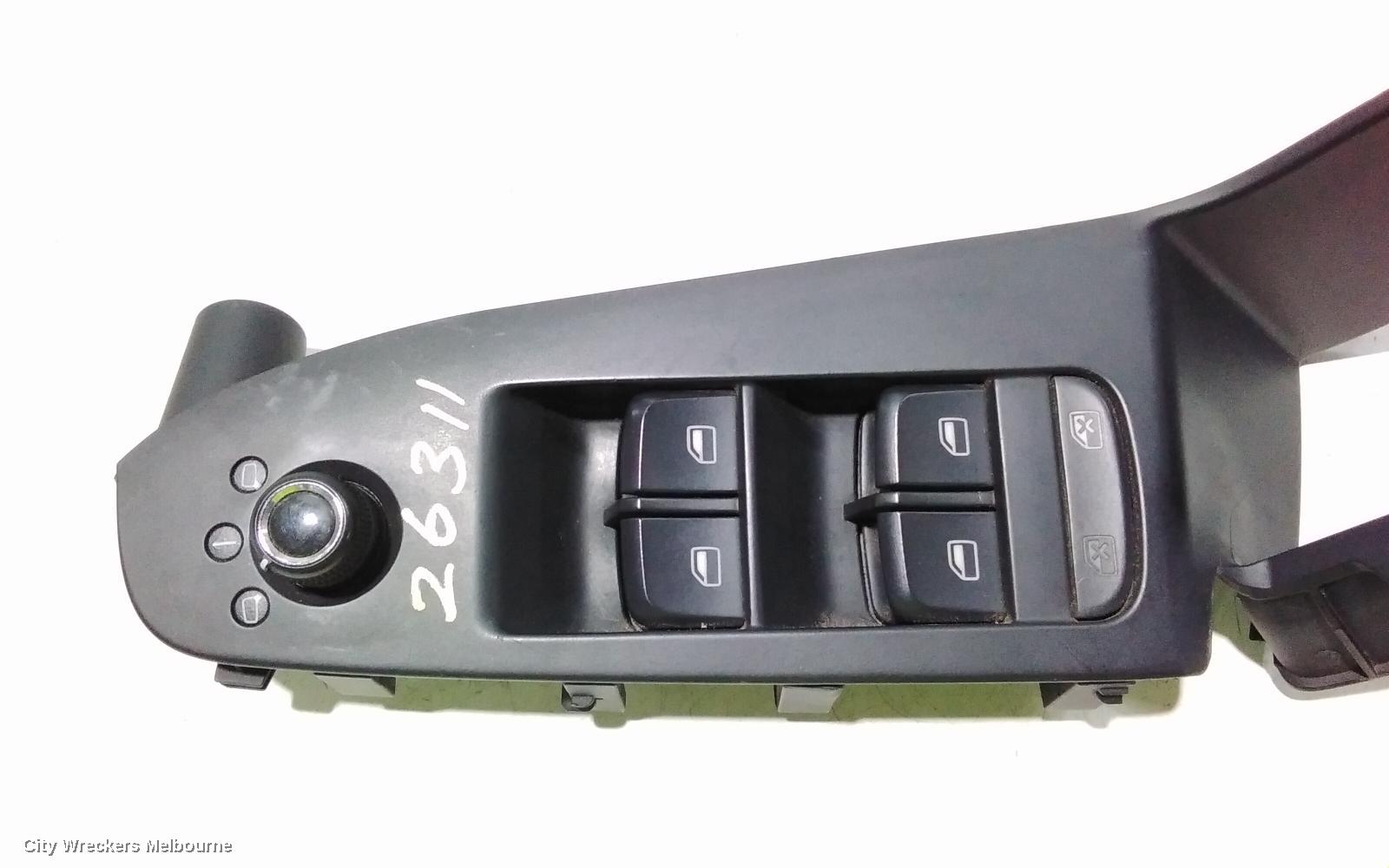 AUDI A4 PWR DR WIND SWITCH, RH FRONT (MASTER SWITCH), B8 8K, 02/2008 - 06/2012 - Image 3