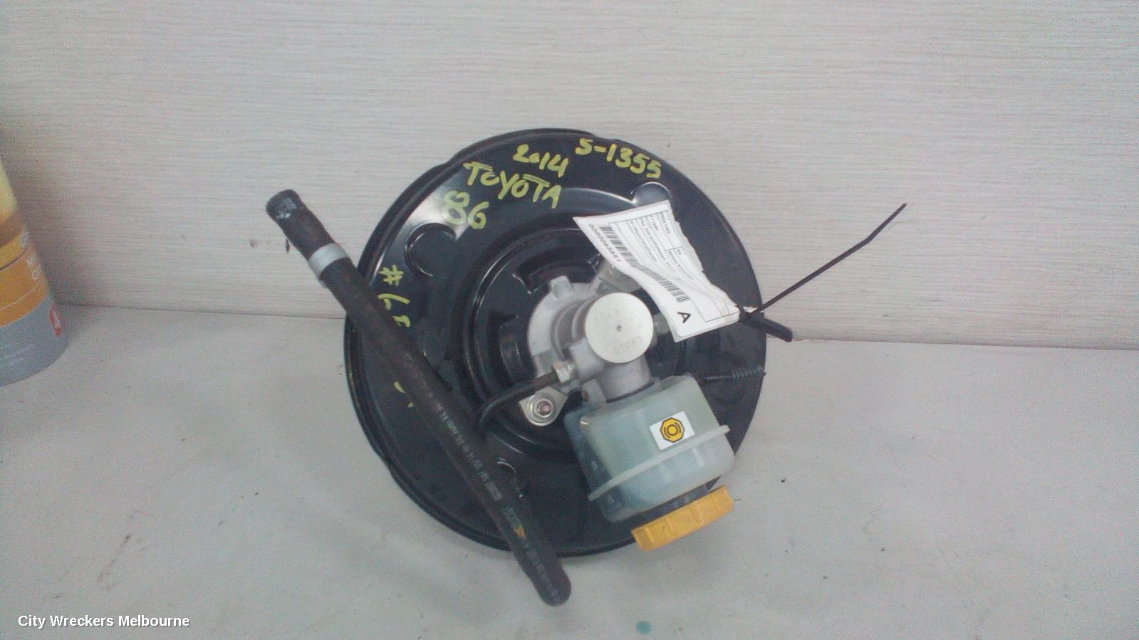 TOYOTA 86 BRAKE BOOSTER, ZN6, P/N SU00300589, 04/2012 ONWARDS - Image 1