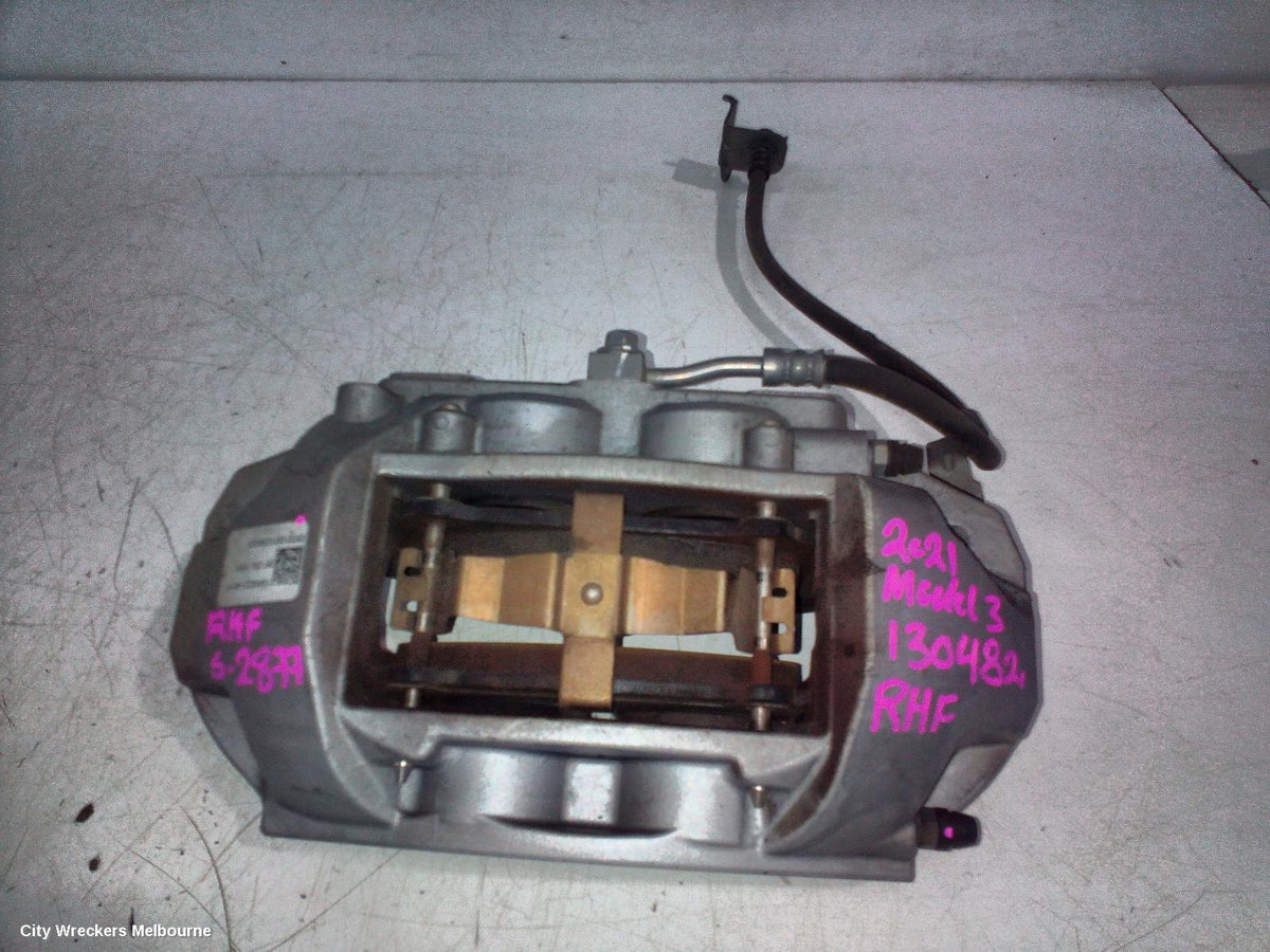 TESLA MODEL 3 CALIPER, RH FRONT, STANDARD TYPE, GRAY, 1ST GEN, 06/2019 ONWARDS - Image 1