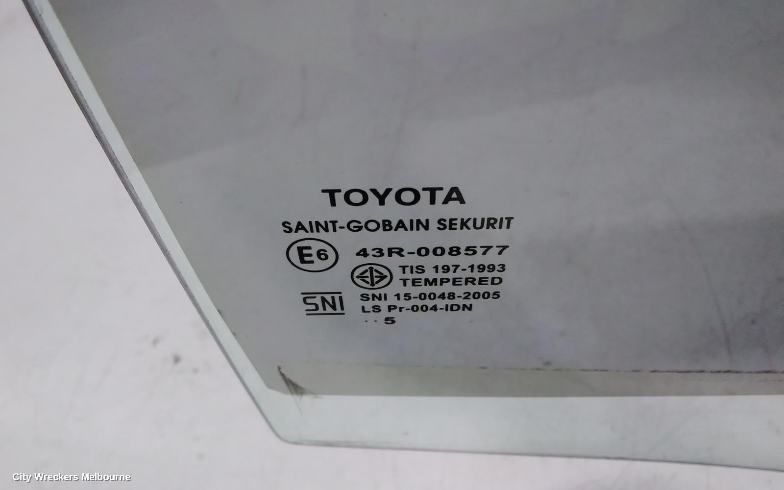 TOYOTA COROLLA RIGHT REAR DOOR WINDOW, ZRE172R, 12/2013 - 06/2019 - Image 3