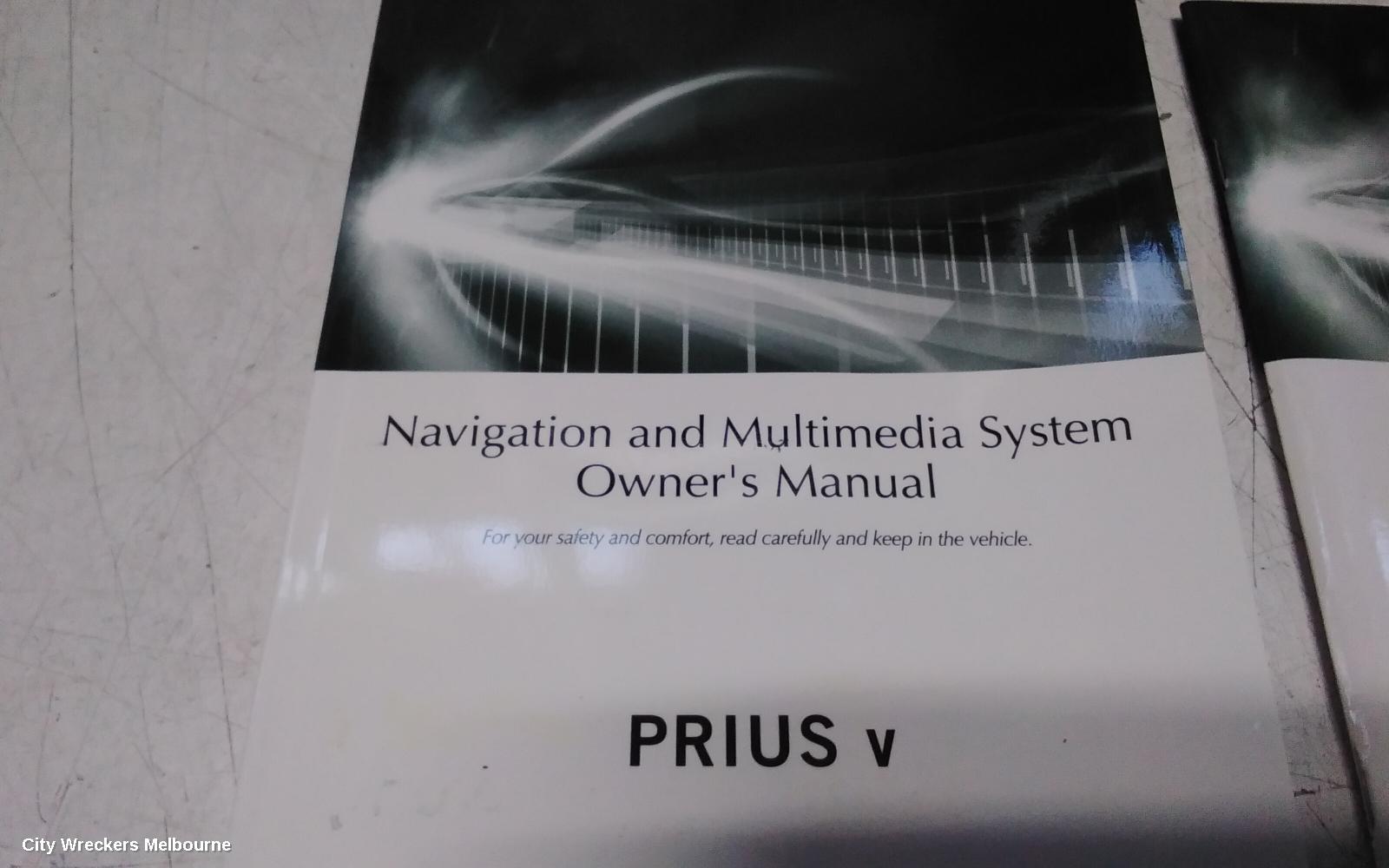 TOYOTA PRIUS OWNERS HANDBOOK, ZVW40R, PRIUS V, 05/2012 - 11/2022 - Image 3