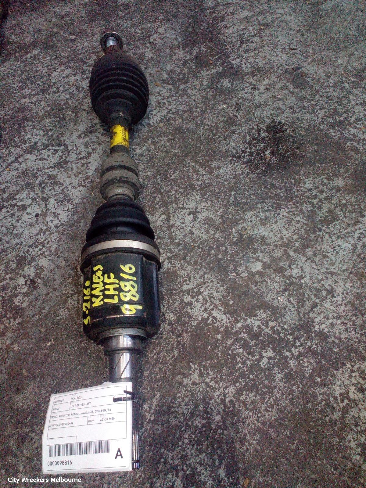 RENAULT KALEOS LEFT DRIVESHAFT, FRONT, AUTO T/M, PETROL, AWD, H45, 09/2008 - 04/2016 - Image 1