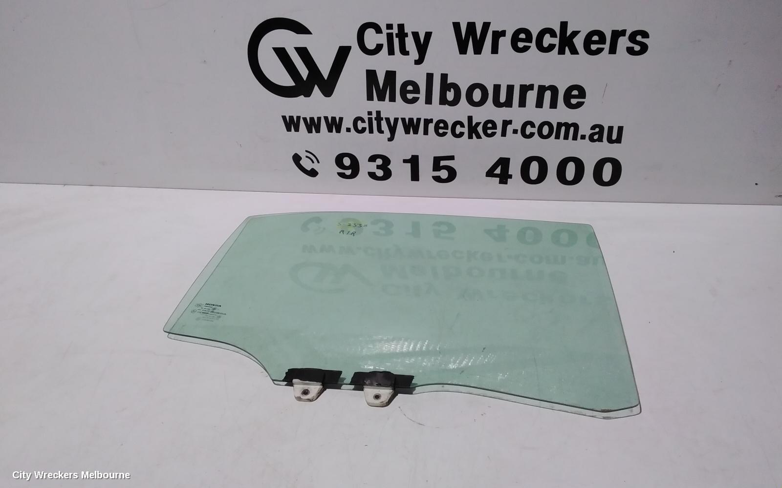 HONDA CIVIC RIGHT REAR DOOR WINDOW, 7TH GEN, SEDAN, 11/2000 - 12/2005 - Image 1
