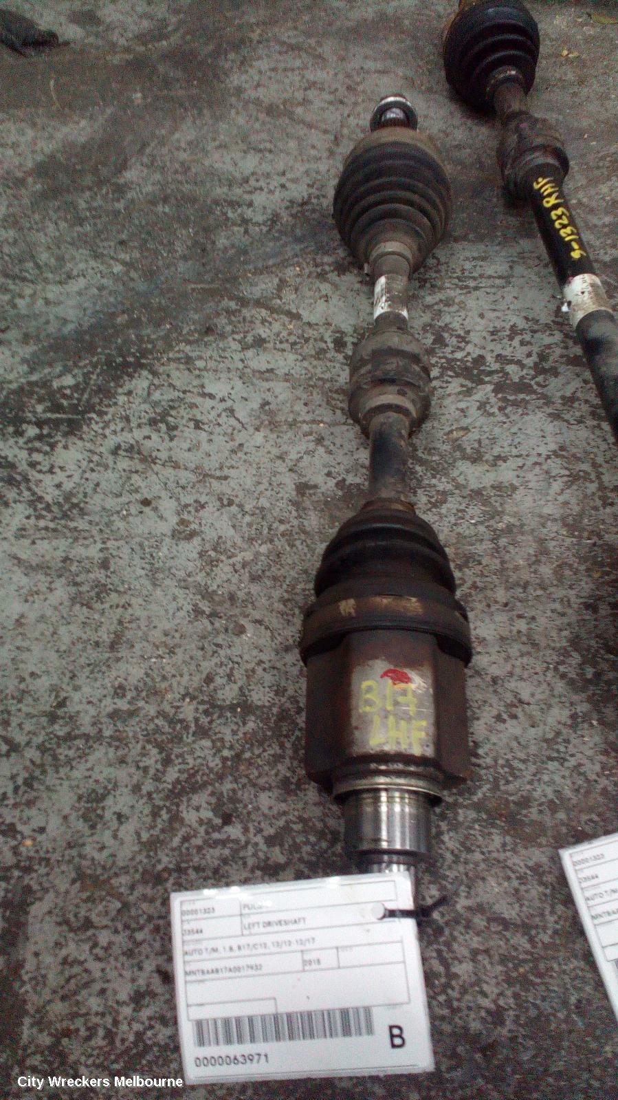 NISSAN PULSAR LEFT DRIVESHAFT, AUTO T/M, 1.8, B17/C12, 12/2012 - 12/2017 - Image 1
