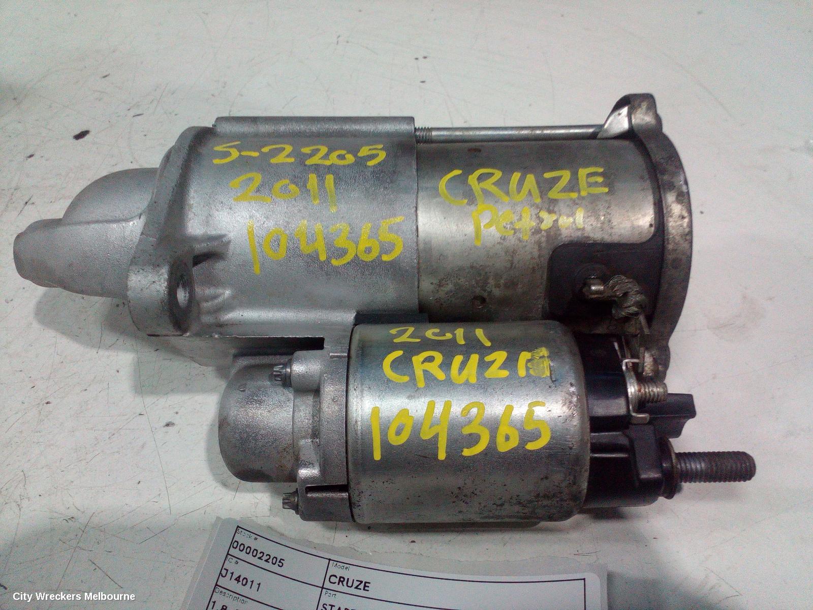 HOLDEN CRUZE STARTER, 1.8, F18D4, JH, 03/2011 - 01/2017 - Image 2