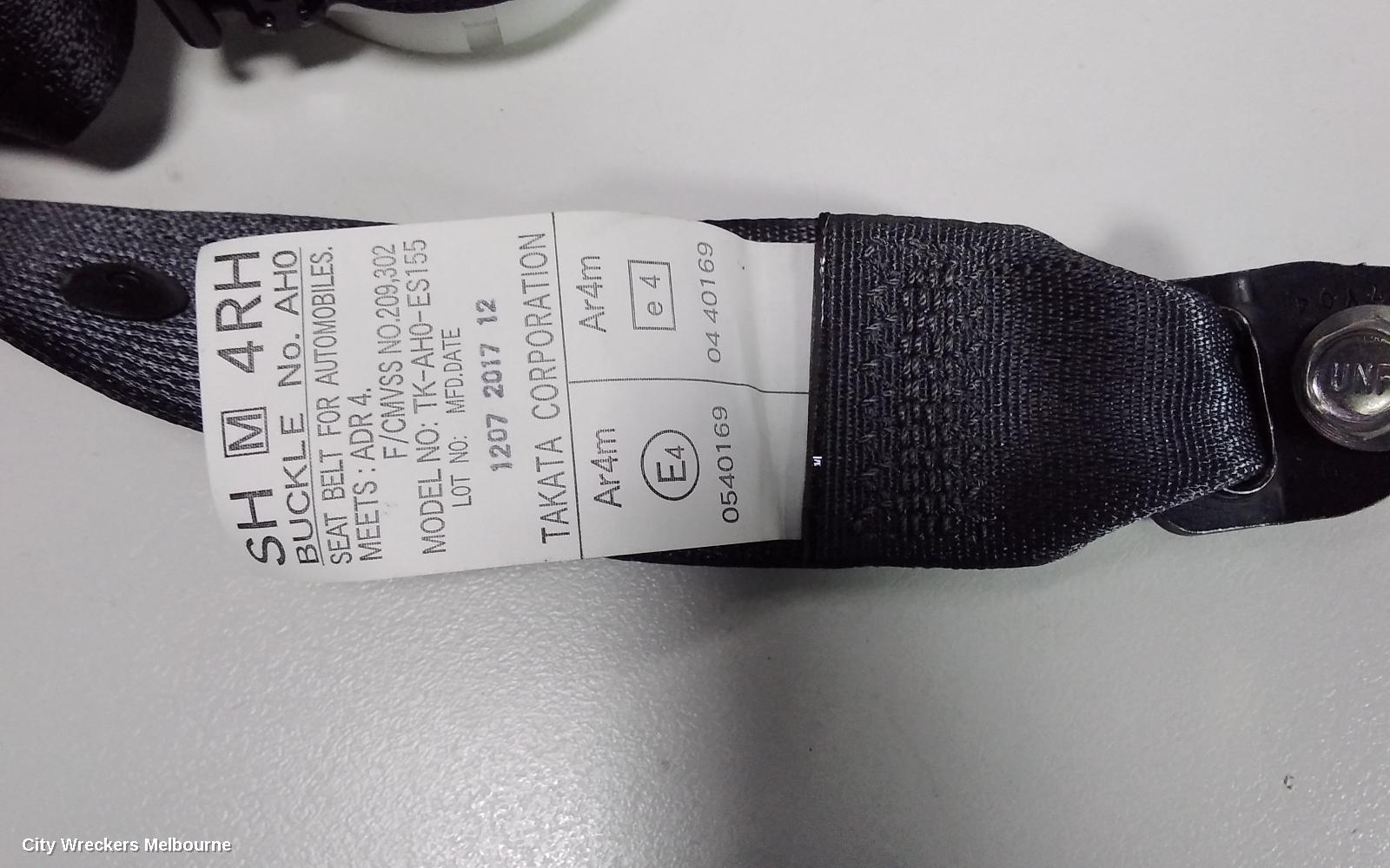SUBARU WRX SEATBELT/STALK, RH REAR, SEAT BELT ONLY, V1, 03/2014 ONWARDS - Image 3