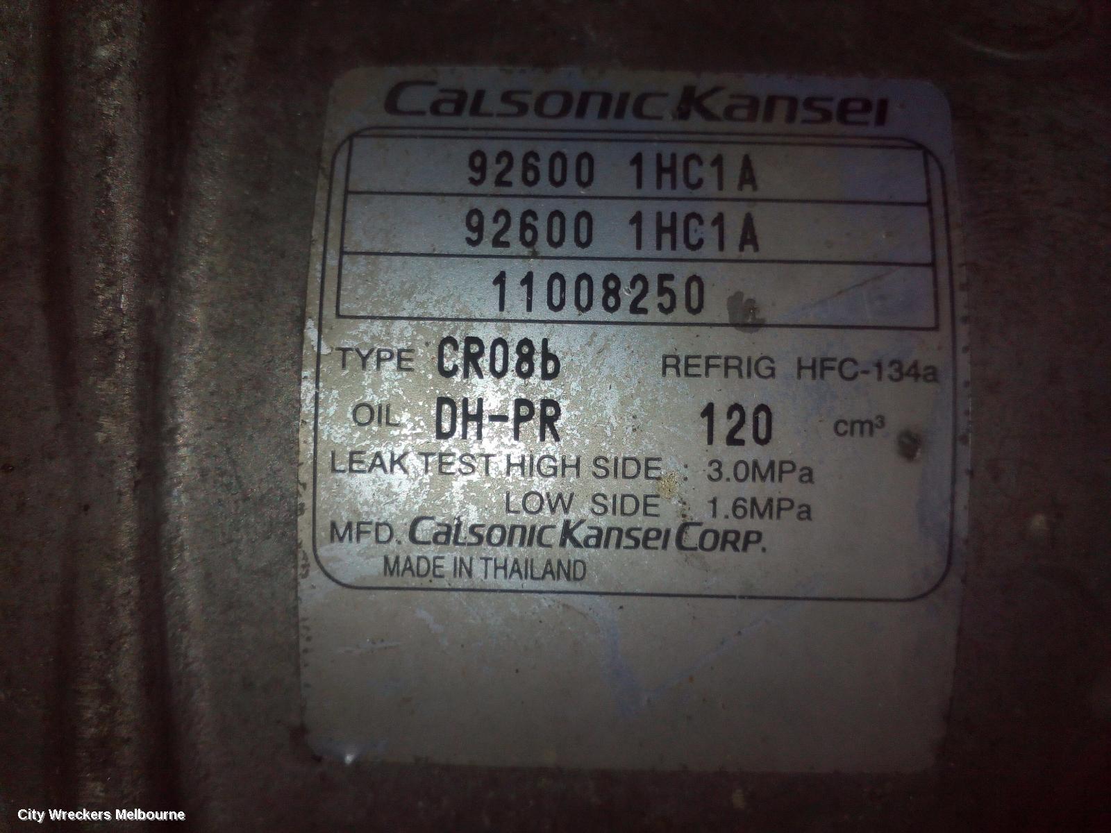 NISSAN MICRA A/C COMPRESSOR, K13, 1.2, PETROL, 10/2010 - 12/2016 - Image 2