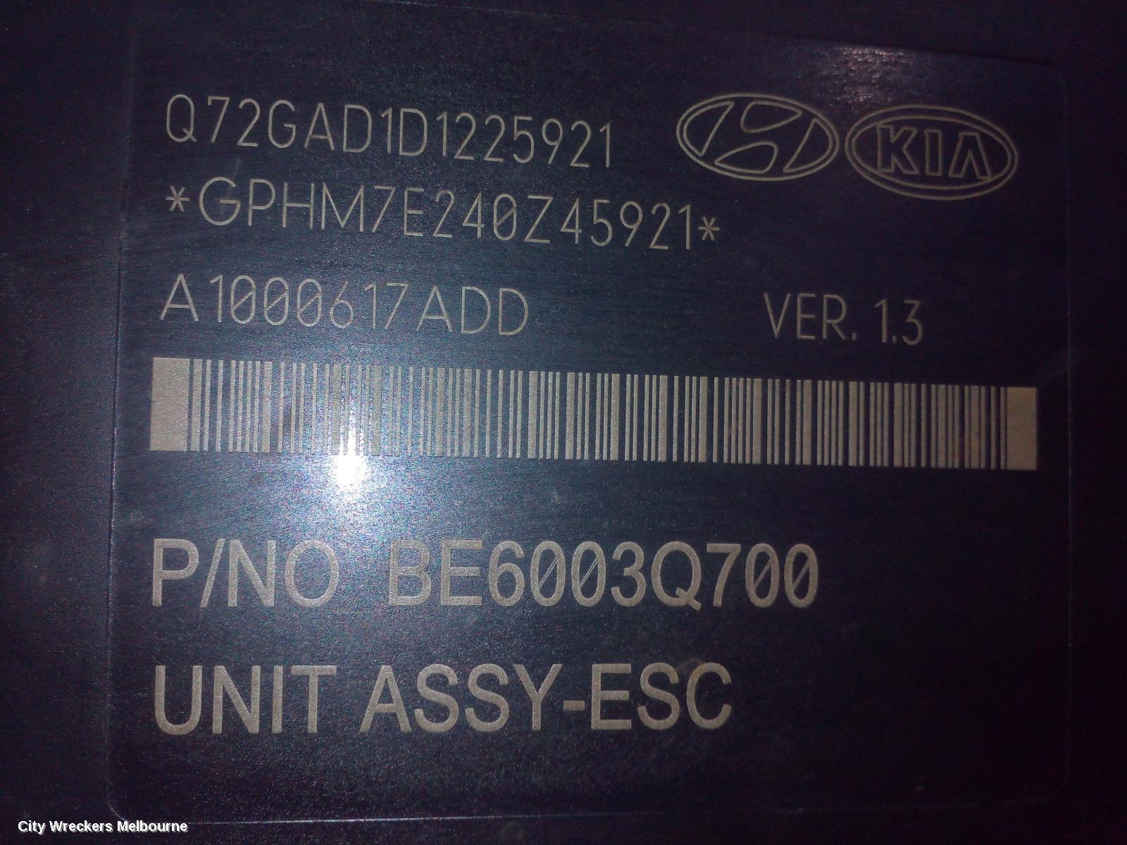 HYUNDAI ACCENT ABS PUMP/MODULATOR, RB, P/N 589201R760, 03/2013 - 12/2019 - Image 1