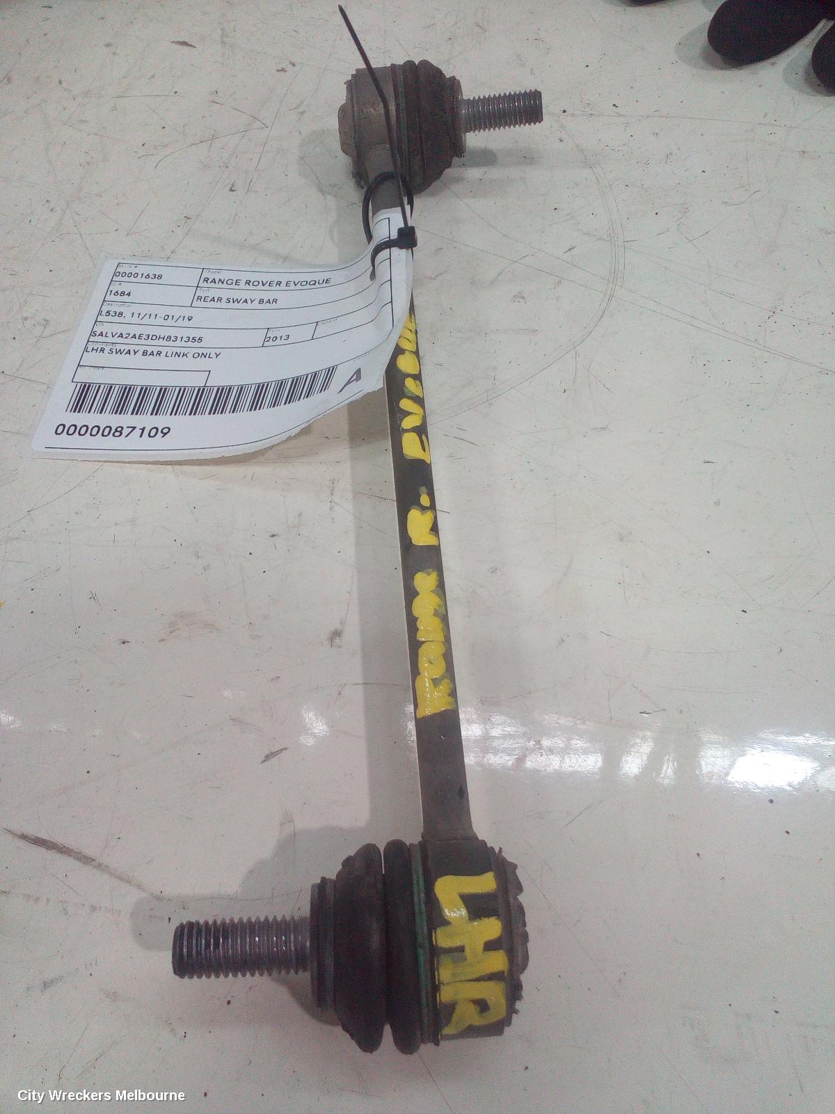 LAND ROVER RANGEROVER EVOQUE REAR SWAY BAR, L538, 11/2011 - 01/2019 - Image 1