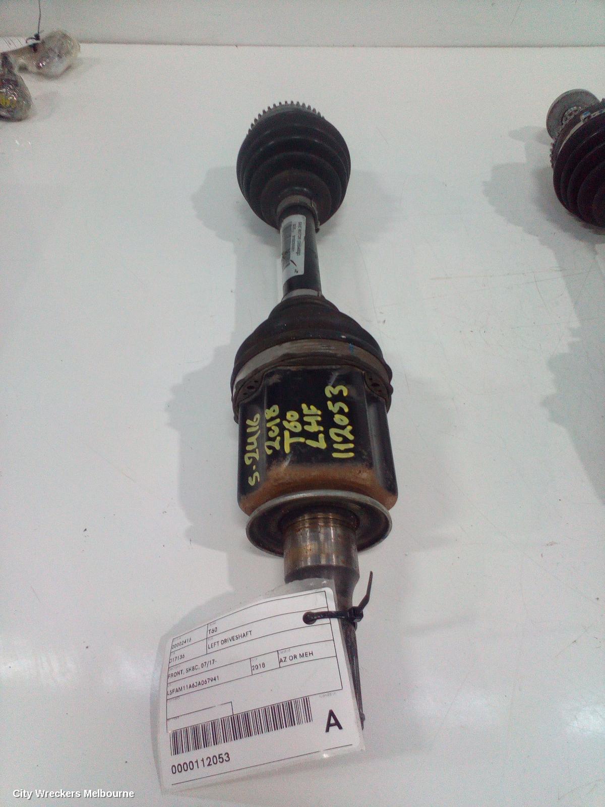 LDV T60 LEFT DRIVESHAFT, FRONT, AUTO, DIESEL, 2.8, TURBO, SK8C, 07/2017 - 07/2021 - Image 1