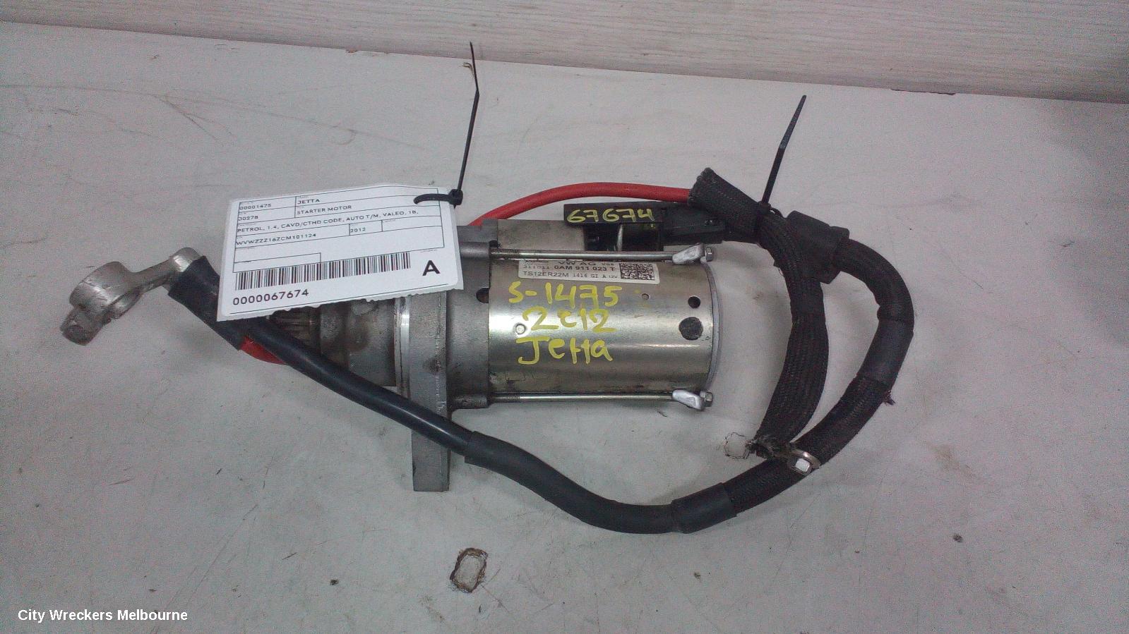 VOLKSWAGEN JETTA STARTER, PETROL, 1.4, CAVD/CTHD CODE, AUTO T/M, VALEO, 1B, 02/2011 - 12/2017 - Image 2