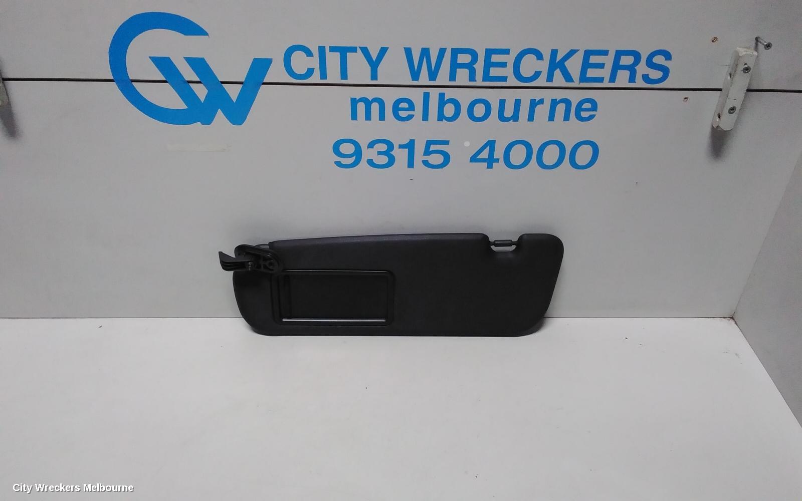HYUNDAI VELOSTER SUNVISOR, FS, LH SIDE, BLACK, W/ MIRROR & LAMP TYPE, 12/2011 - 02/2018 - Image 1