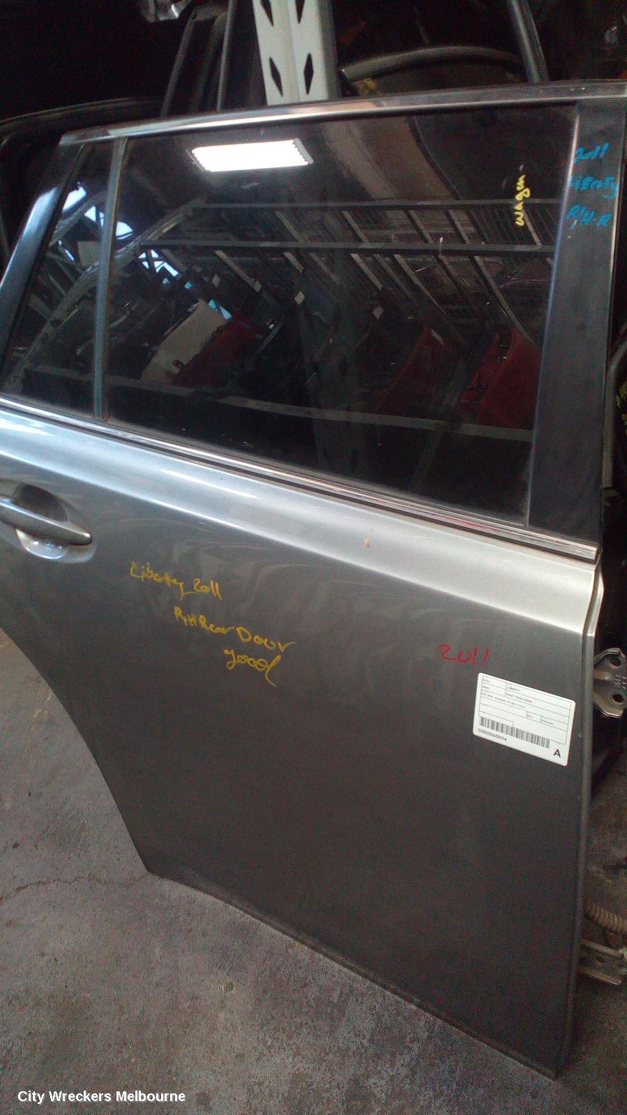SUBARU LIBERTY RIGHT REAR DOOR, 5TH GEN, WAGON, 2.5I/3.6R/GT, 07/2009 - 11/2014 - Image 2