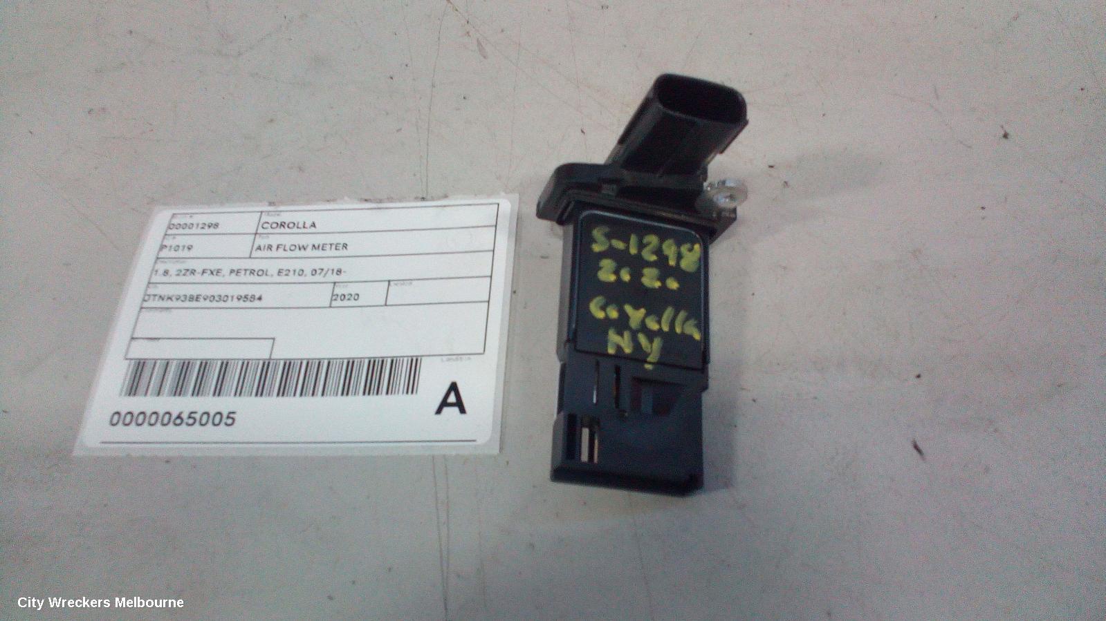 TOYOTA COROLLA AIR FLOW METER, 1.8, 2ZR-FXE, PETROL, E210, 07/2018 ONWARDS - Image 1