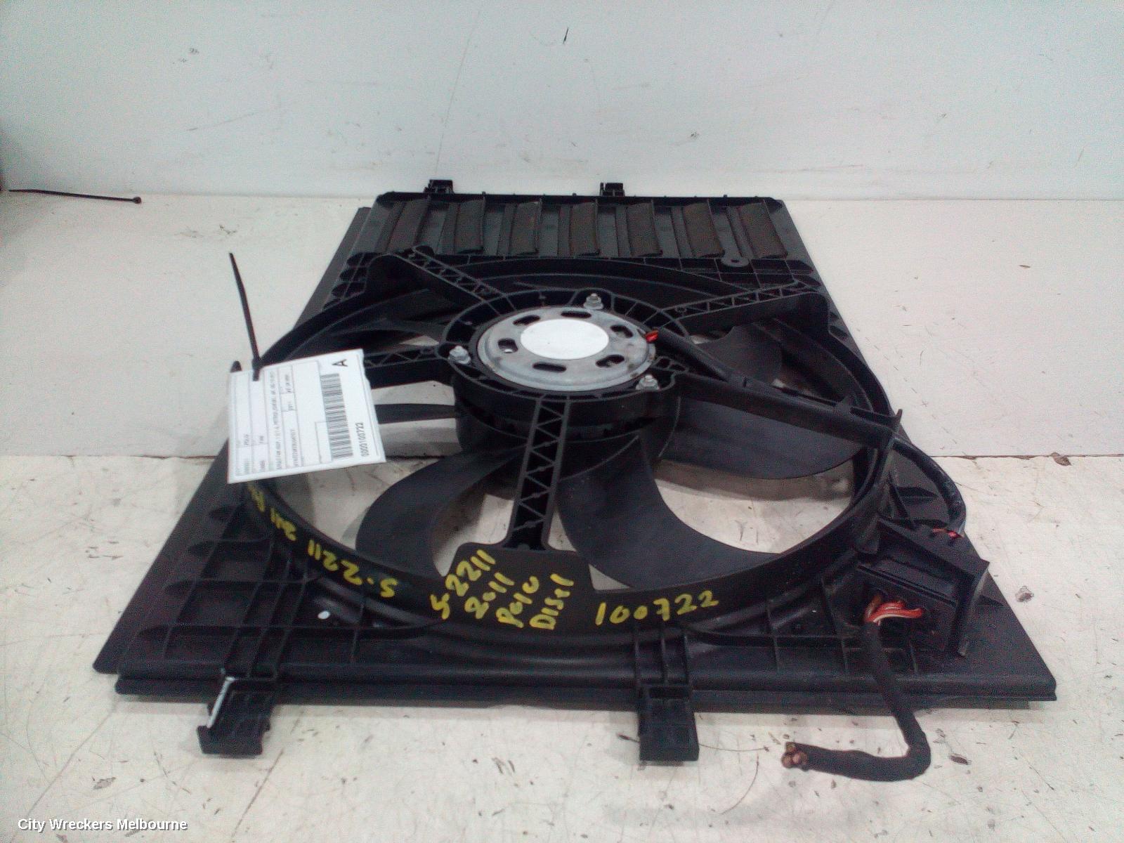 VOLKSWAGEN POLO FAN, SINGLE FAN ASSY, 1.2/1.6, PETROL/DIESEL, 6R, 05/2010 - 09/2017 - Image 2