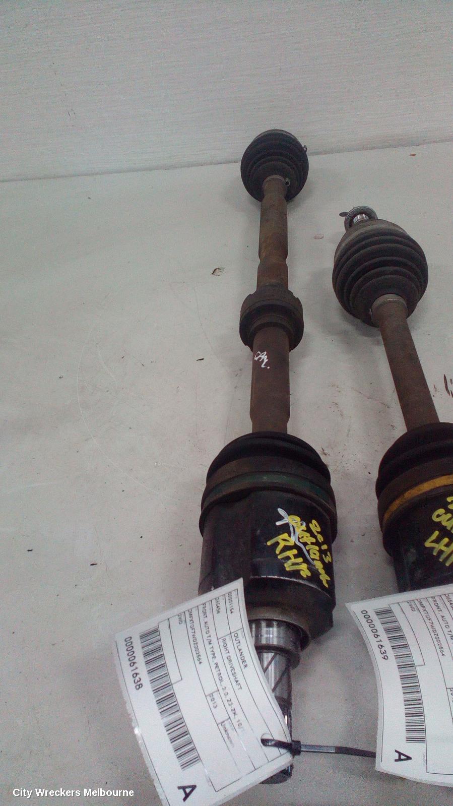 MITSUBISHI OUTLANDER RIGHT DRIVESHAFT, FRONT, AUTO T/M, PETROL, 2.0, ZJ-ZL, 10/2012 ONWARDS - Image 1