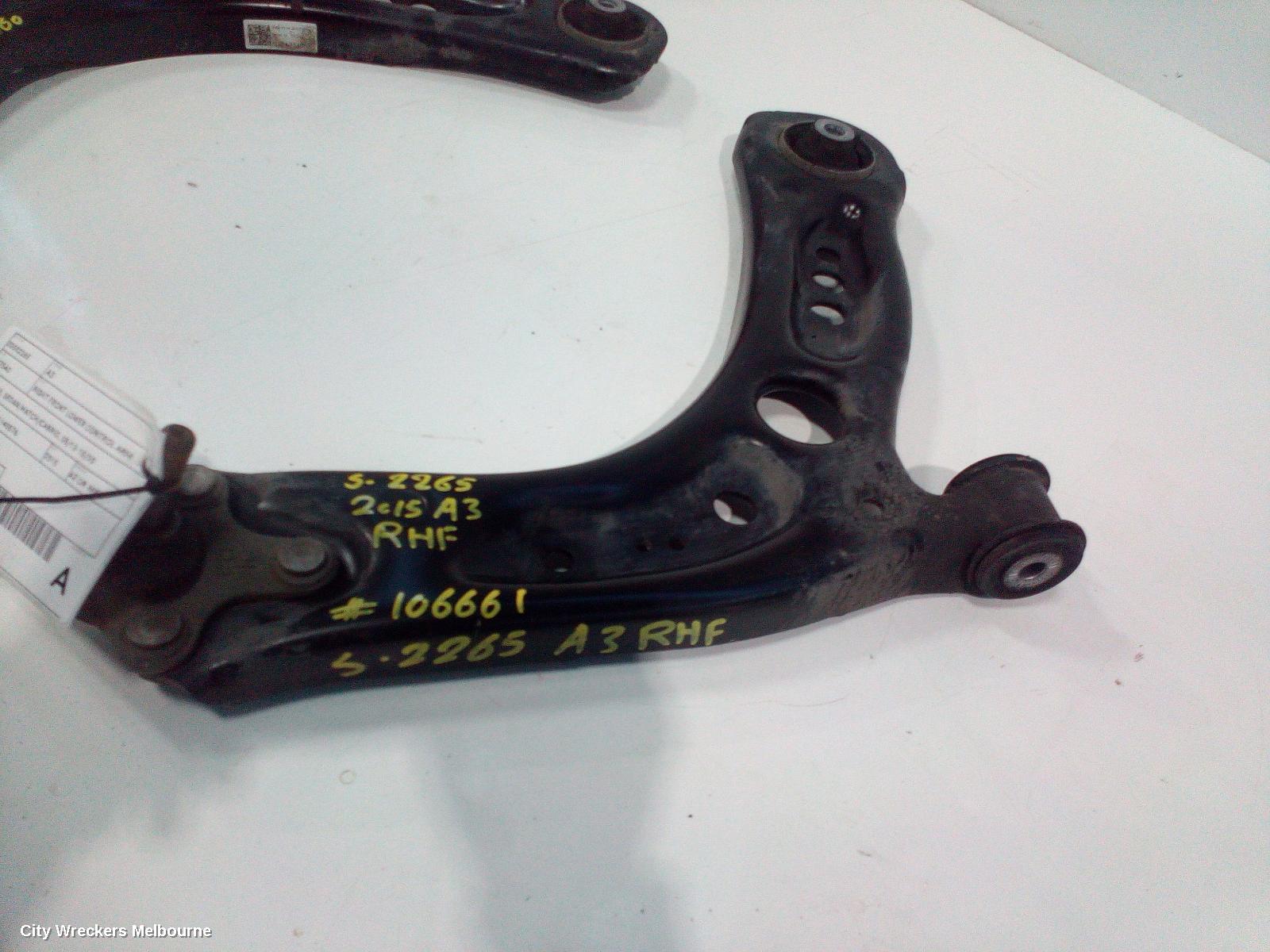 AUDI A3 RIGHT FRONT LOWER CONTROL ARM, 8V, A3/S3, SEDAN/HATCH/CABRIO, 05/2013 - 10/2020 - Image 2