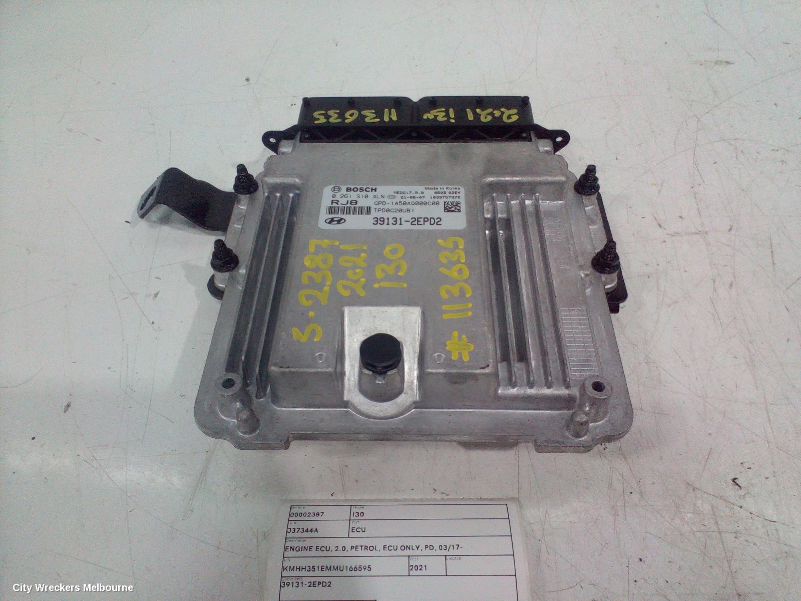 HYUNDAI I30 ECU, ENGINE ECU, 2.0, PETROL, ECU ONLY, PD, 03/2017 ONWARDS - Image 1