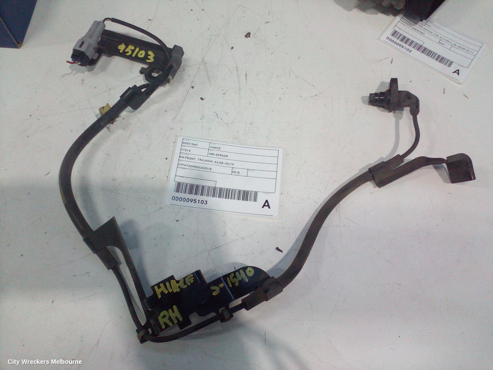 TOYOTA HIACE ABS SENSOR, RH FRONT, W/ LOOM TYPE, TRH/KDH, 03/2005 - 04/2019 - Image 2