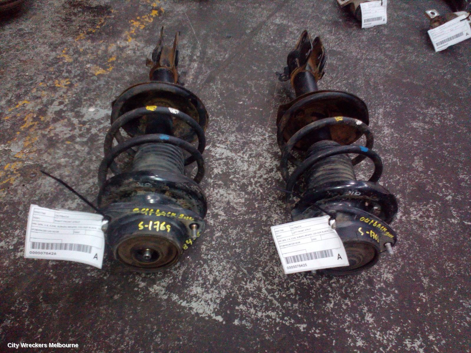 SUBARU OUTBACK LEFT FRONT STRUT, 3RD GEN, 2.5, EJ25, SUBARU BRAND, COLOUR BLACK, 12/1998 - 08/2003 - Image 2