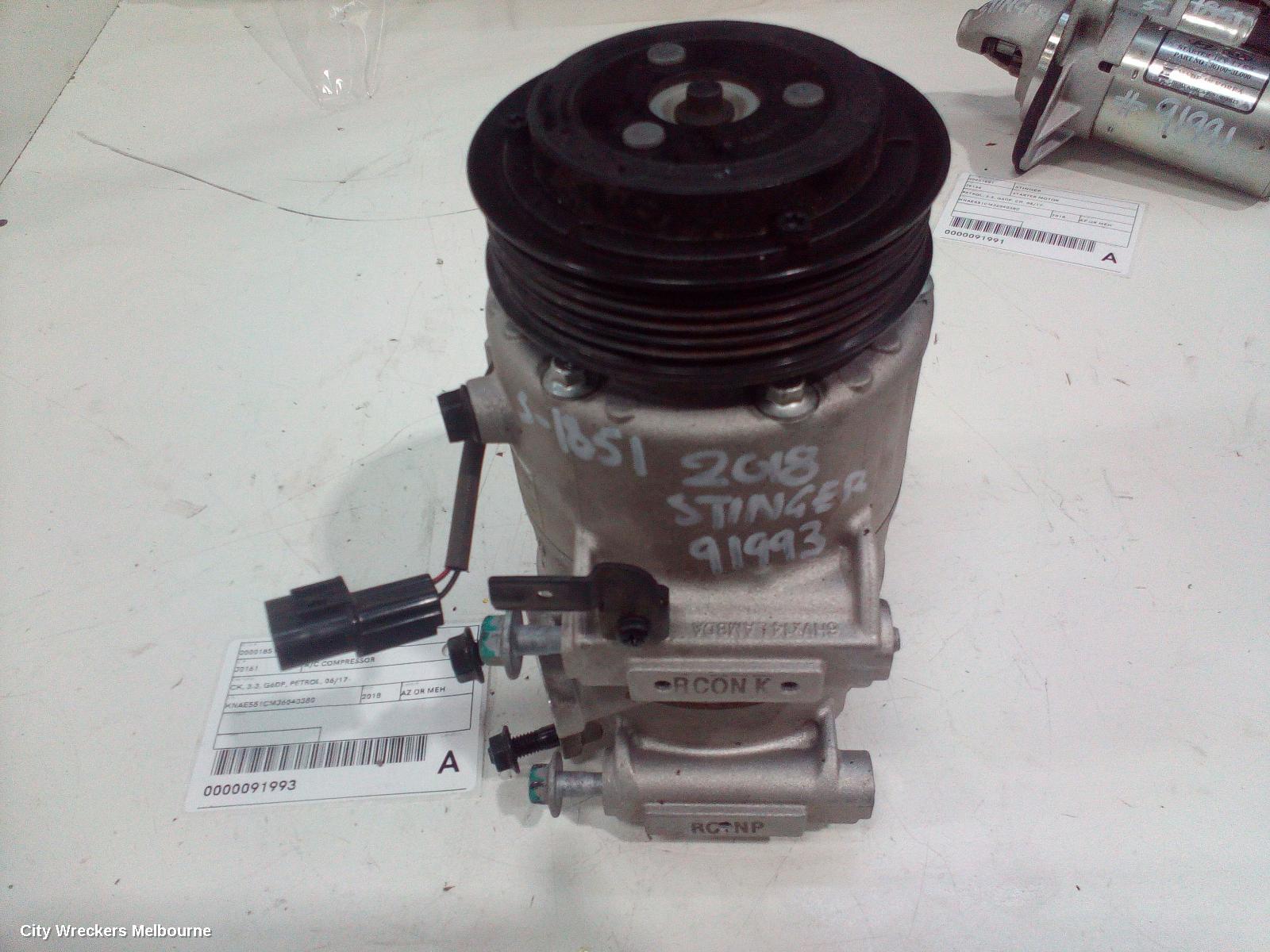 KIA STINGER A/C COMPRESSOR, CK, 3.3, G6DP, PETROL, 06/2017 ONWARDS - Image 3
