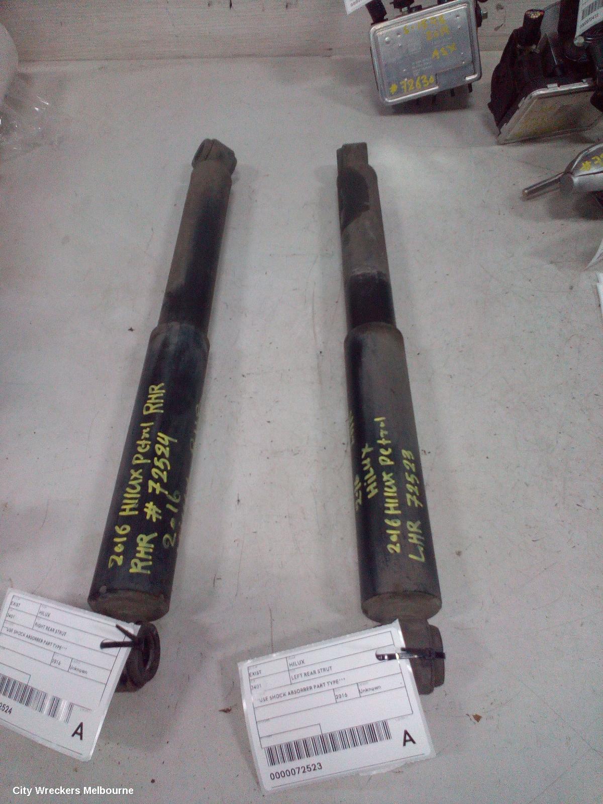 TOYOTA HILUX LEFT REAR STRUT, ***USE SHOCK ABSORBER PART TYPE*** - Image 2