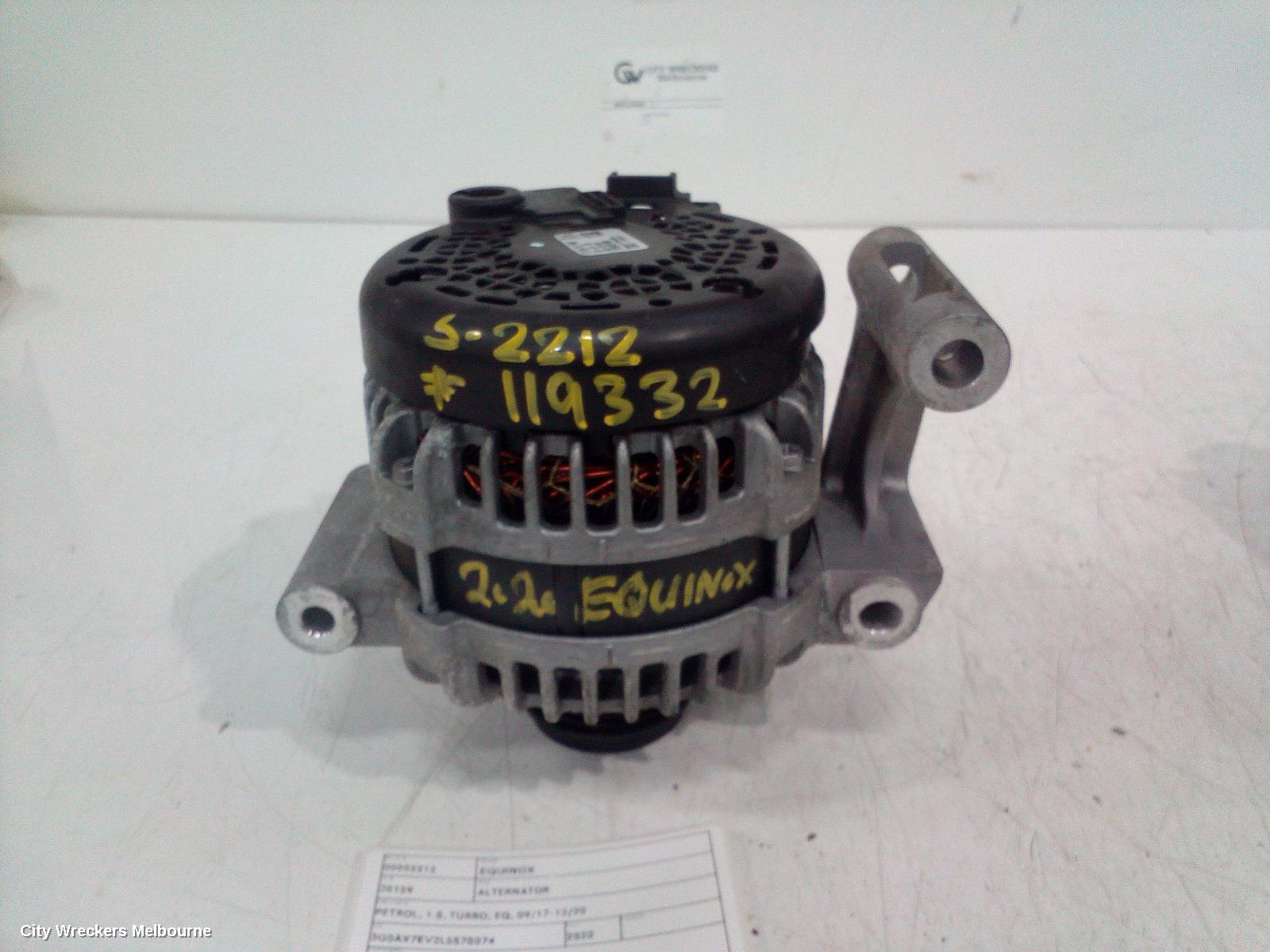 HOLDEN EQUINOX ALTERNATOR, PETROL, 1.5, TURBO, EQ, 09/2017 - 12/2020 - Image 1