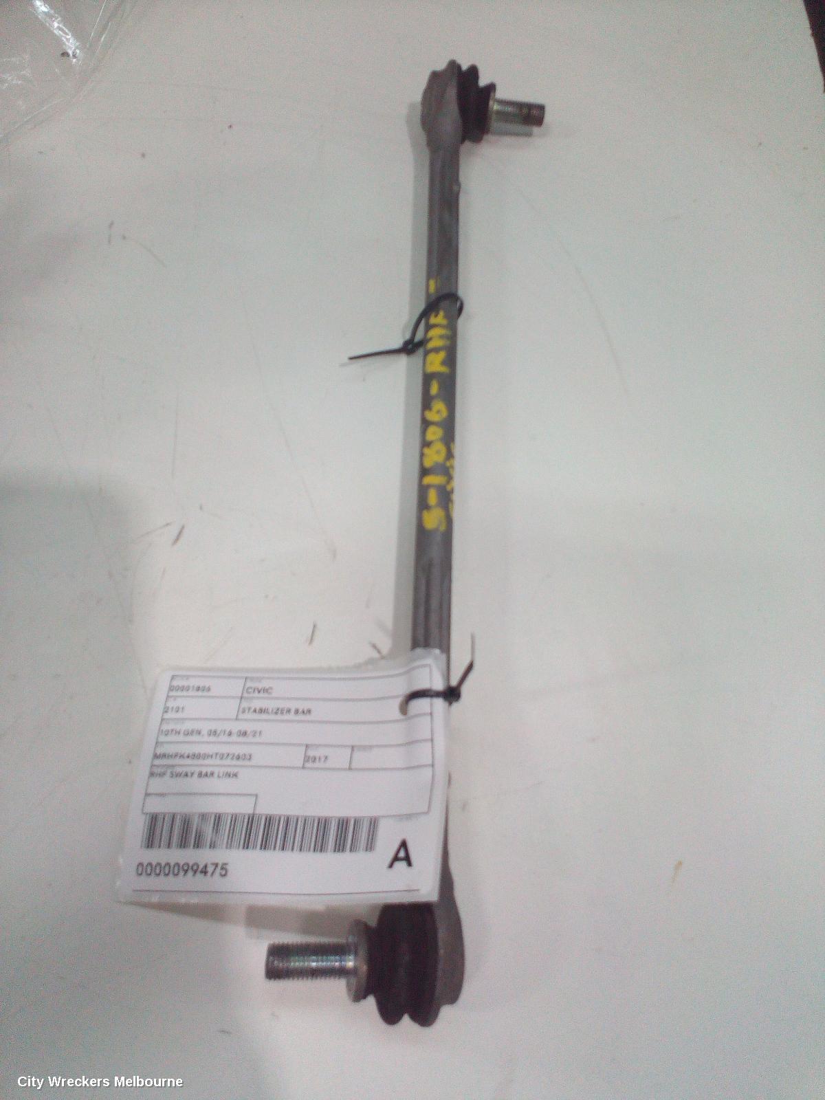 HONDA CIVIC STABILISER BAR, 10TH GEN, 05/2016 - 08/2021 - Image 1