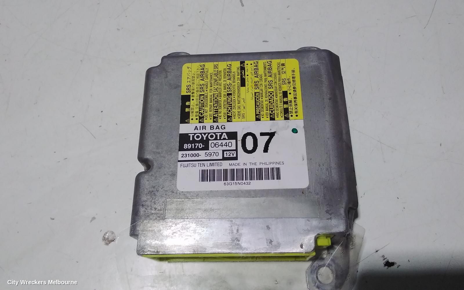TOYOTA CAMRY AIRBAG MODULE/SENSOR, MODULE, ASV50/AVV50, 12/2011 - 10/2017 - Image 2