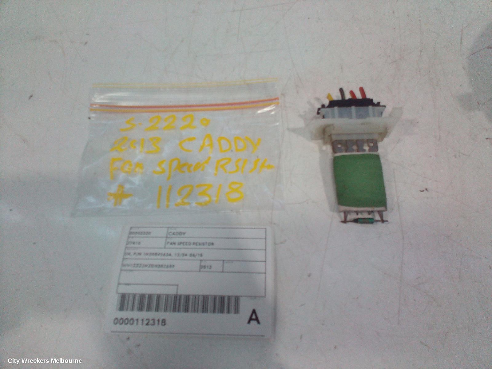 VOLKSWAGEN CADDY FAN SPEED RESISTOR, 2K, P/N 1K0959263A, 12/2004 - 06/2015 - Image 2