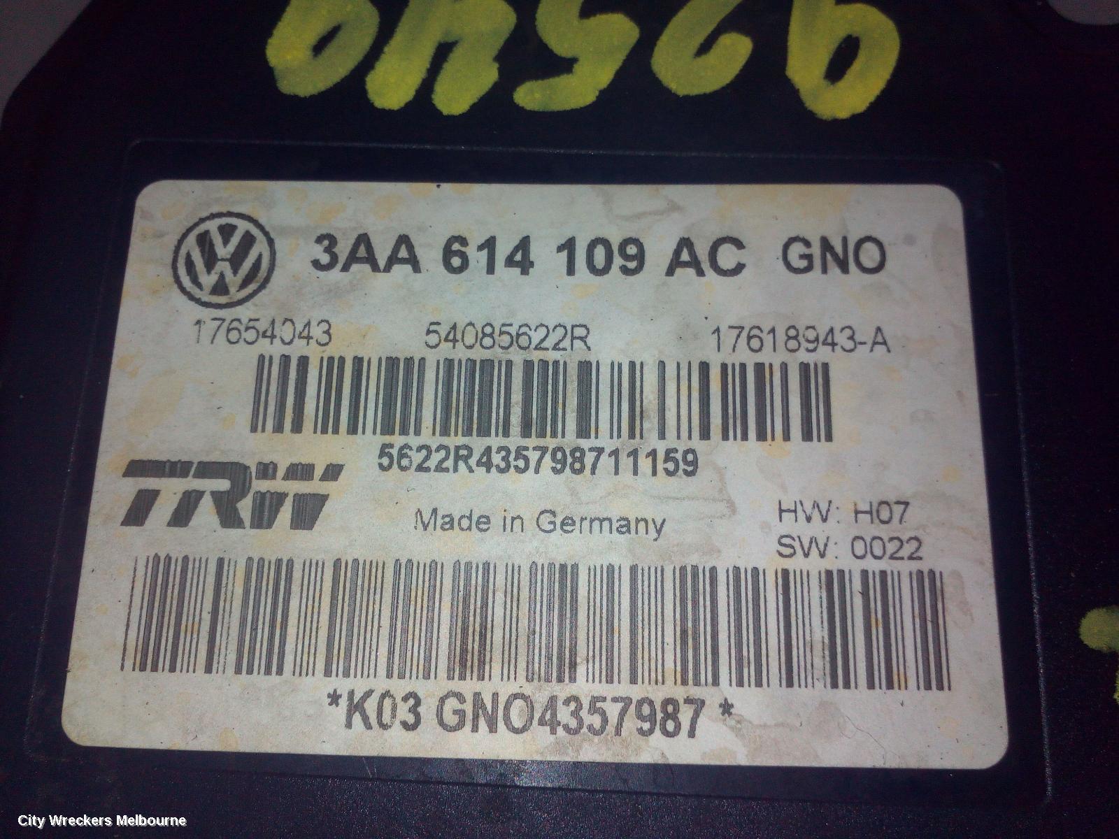 VOLKSWAGEN PASSAT ABS PUMP/MODULATOR, 3C/MK6 B6-B7, ON MODULE P/N 3AA614109AC, 03/2006 - 05/2015 - Image 2