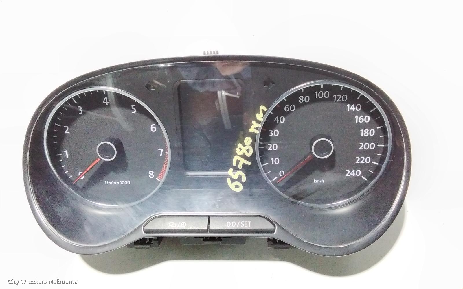 VOLKSWAGEN POLO INSTRUMENT CLUSTER, DIESEL, AUTO T/M, 6R, 05/2010 - 05/2014 - Image 1