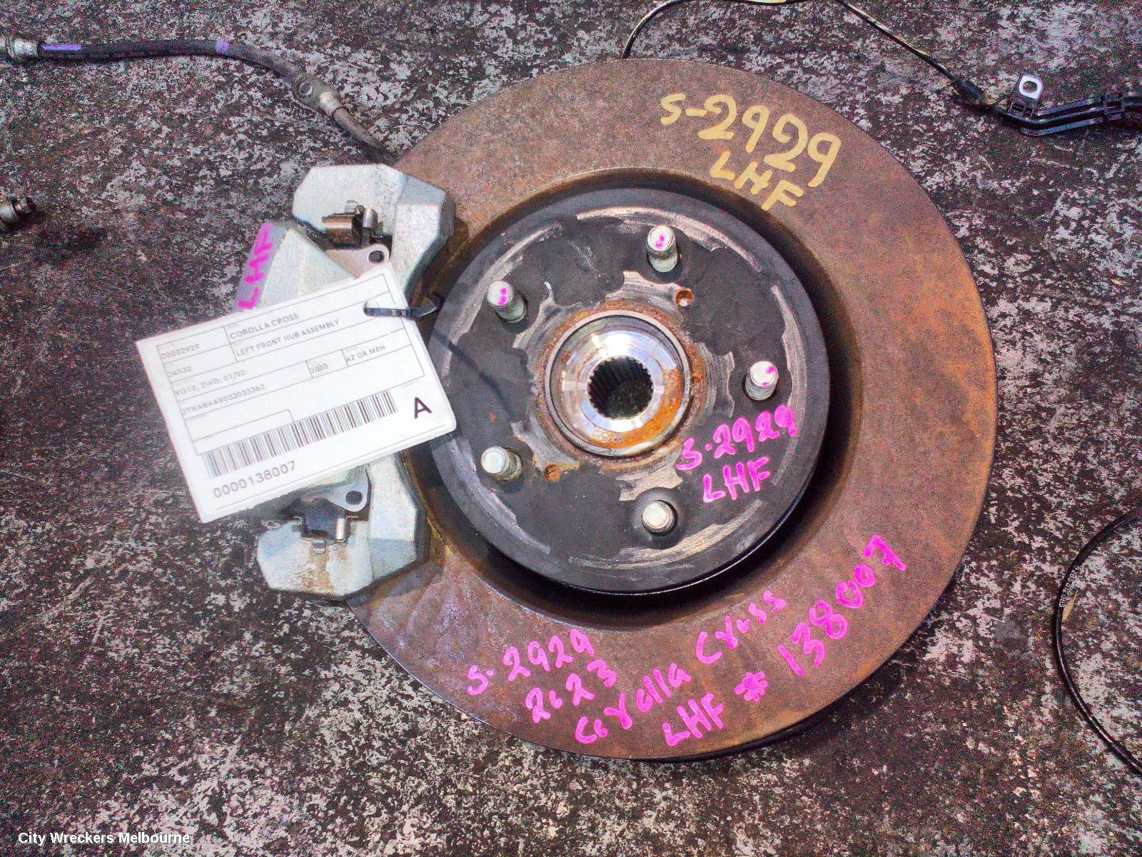 TOYOTA COROLLA CROSS LEFT FRONT HUB ASSEMBLY, XG10, 2WD, 01/2022 ONWARDS - Image 1