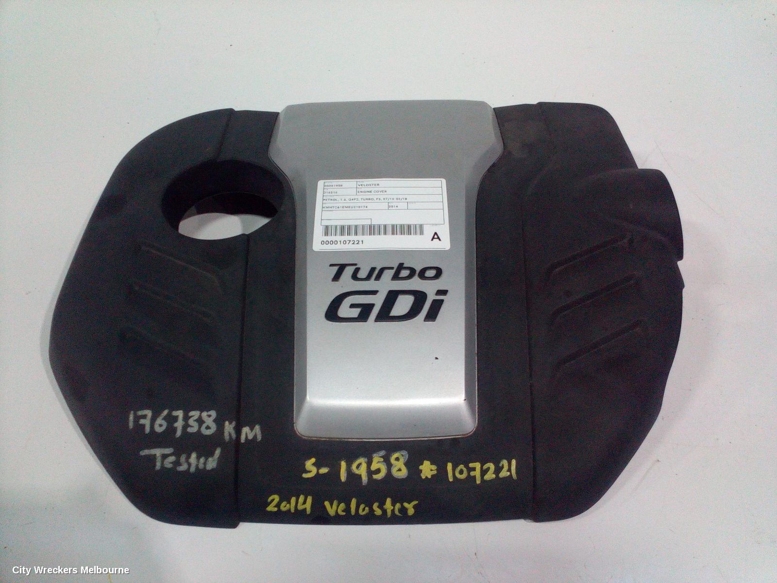 HYUNDAI VELOSTER ENGINE COVER, PETROL, 1.6, G4FJ, TURBO, FS, 07/2012 - 02/2018 - Image 2