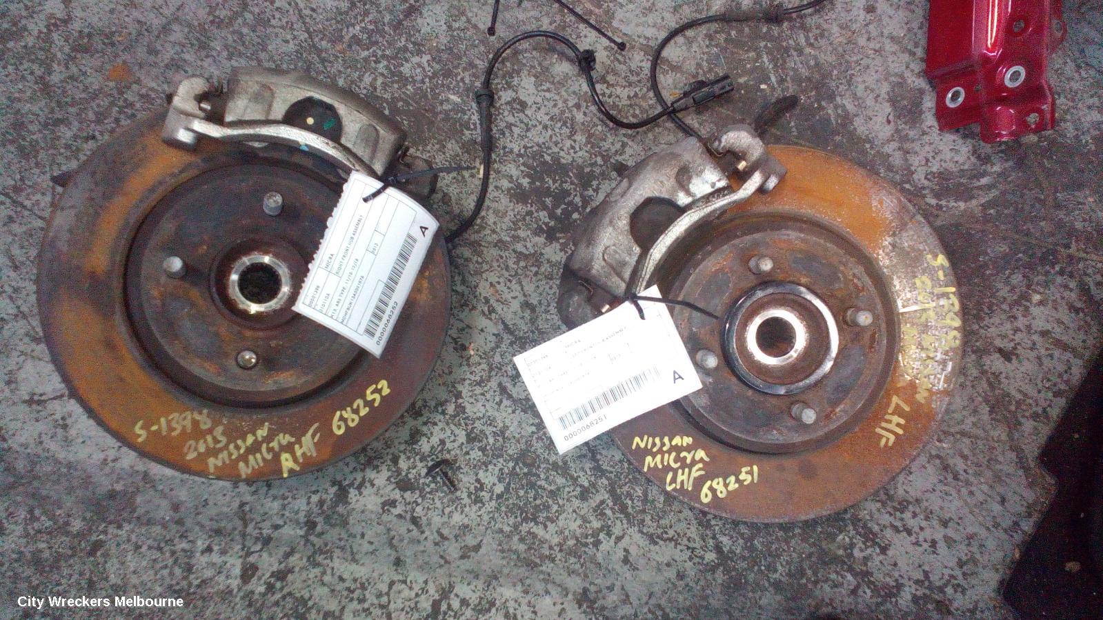 NISSAN MICRA RIGHT FRONT HUB ASSEMBLY, K13, ABS TYPE, 11/2010 - 12/2016 - Image 2