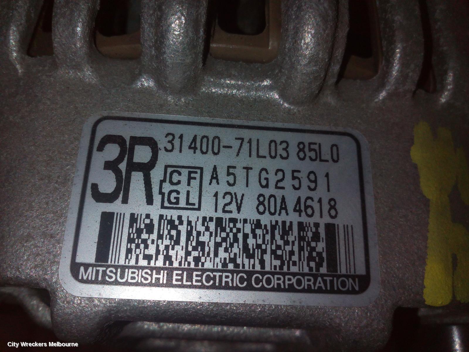 SUZUKI SWIFT ALTERNATOR, PETROL, MITSUBISHI 80AMP, FZ, 08/2010 - 03/2017 - Image 3