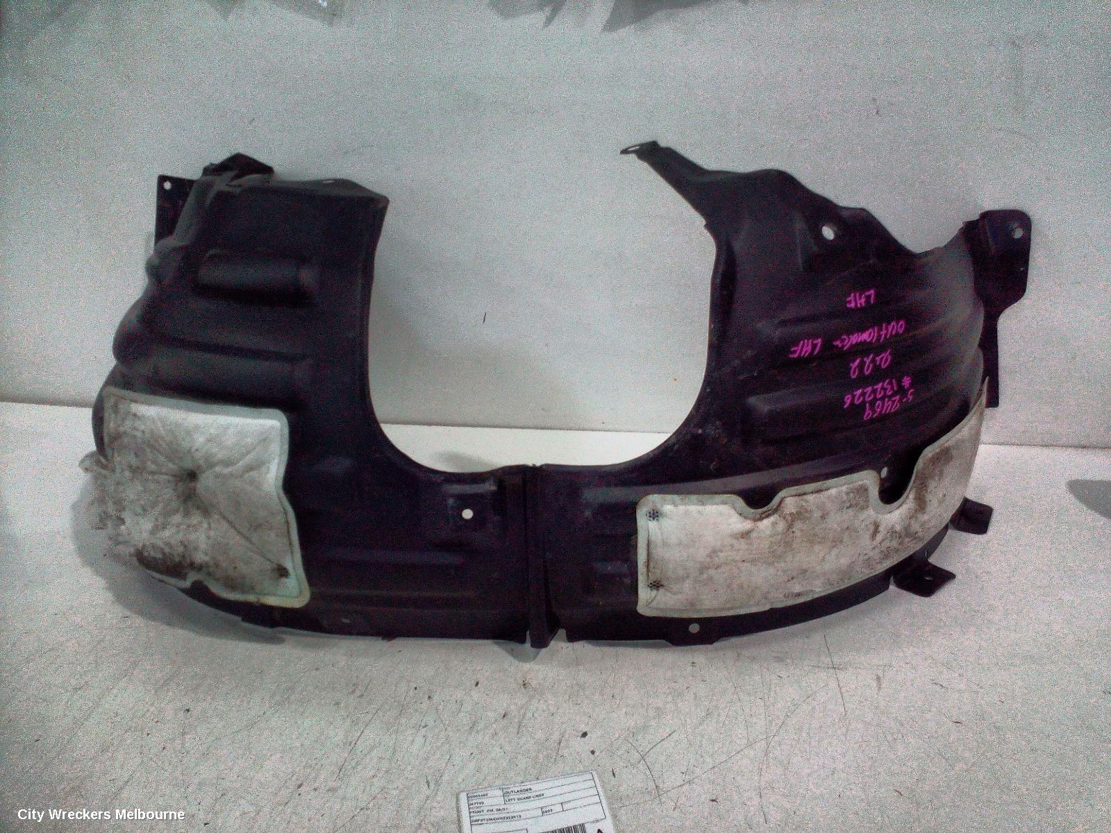 MITSUBISHI OUTLANDER LEFT GUARD LINER, FRONT, ZM, 08/2021 ONWARDS - Image 1