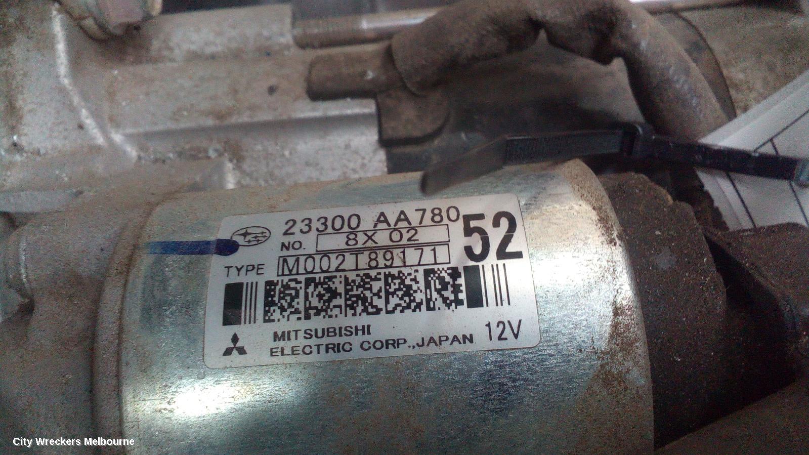 SUBARU OUTBACK STARTER, DIESEL, EE20, AUTO, CVT, 6 SPEED, 6TH GEN, 08/2014 ONWARDS - Image 2