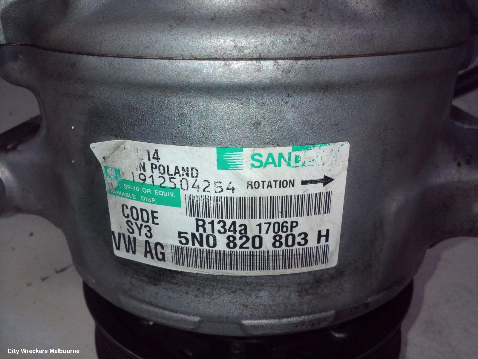 VOLKSWAGEN CADDY A/C COMPRESSOR, 2K, PETROL, SANDEN BRAND, 08/2010 - 06/2015 - Image 2