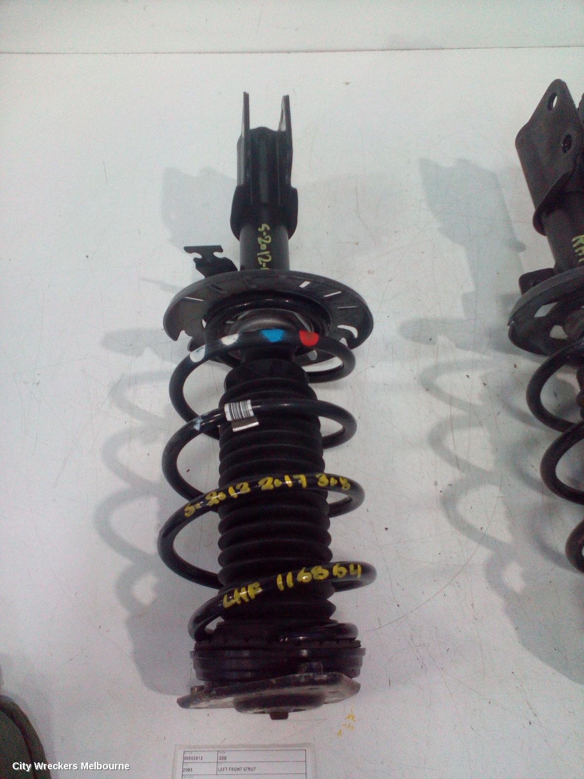 PEUGEOT 308 LEFT FRONT STRUT, T9, 10/2014 - 05/2021 - Image 3