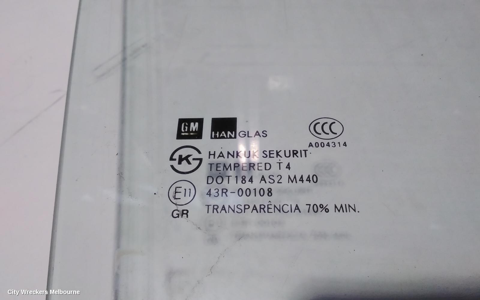 HOLDEN BARINA RIGHT FRONT DOOR WINDOW, TM, SEDAN/5DR HATCH, 11/2011 - 12/2018 - Image 2