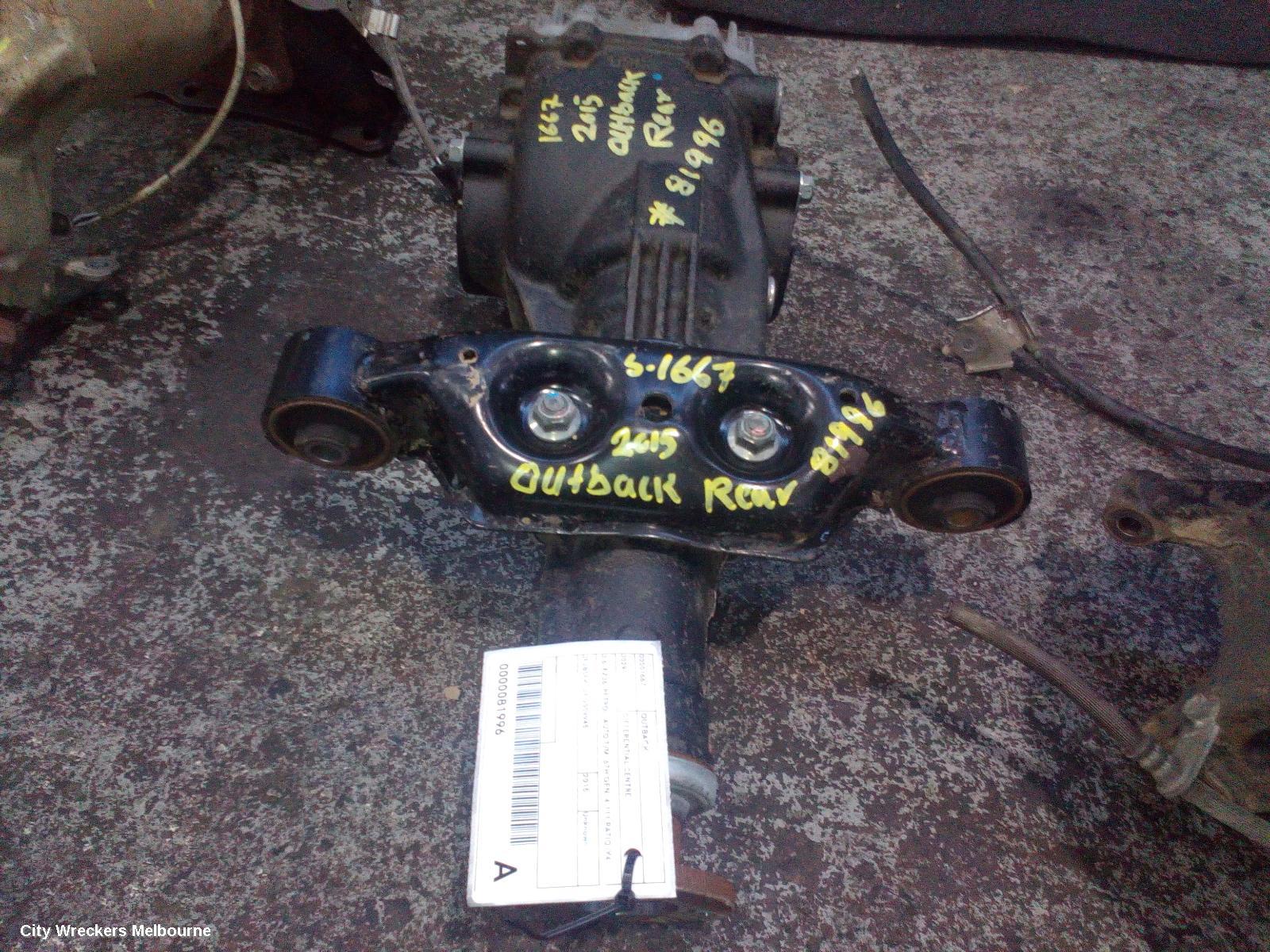 SUBARU OUTBACK DIFFERENTIAL CENTRE, 3.6, EZ36, PETROL, AUTO T/M, 6TH GEN, 4.111 RATIO (Y4 CODE), 08/2014 - 12/2020 - Image 1