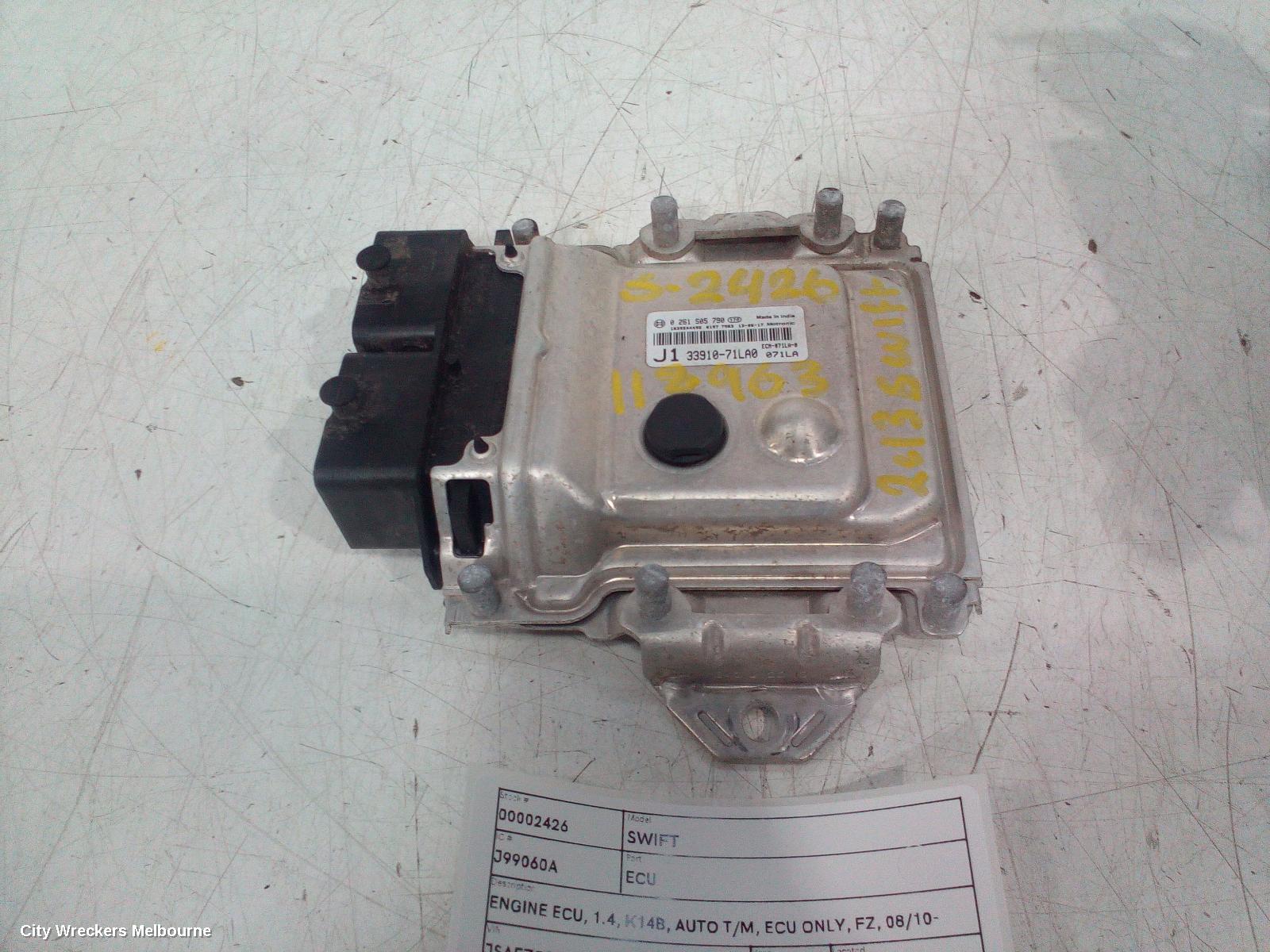 SUZUKI SWIFT ECU, ENGINE ECU, 1.4, K14B, AUTO T/M, ECU ONLY, FZ, 08/2010 - 03/2017 - Image 1